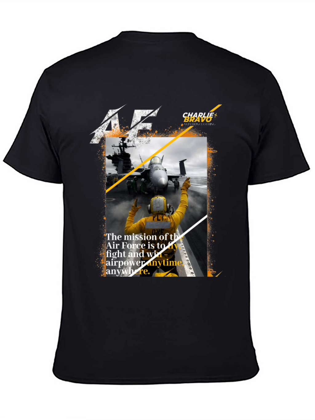 Air Force Mission Black Graphic Tee