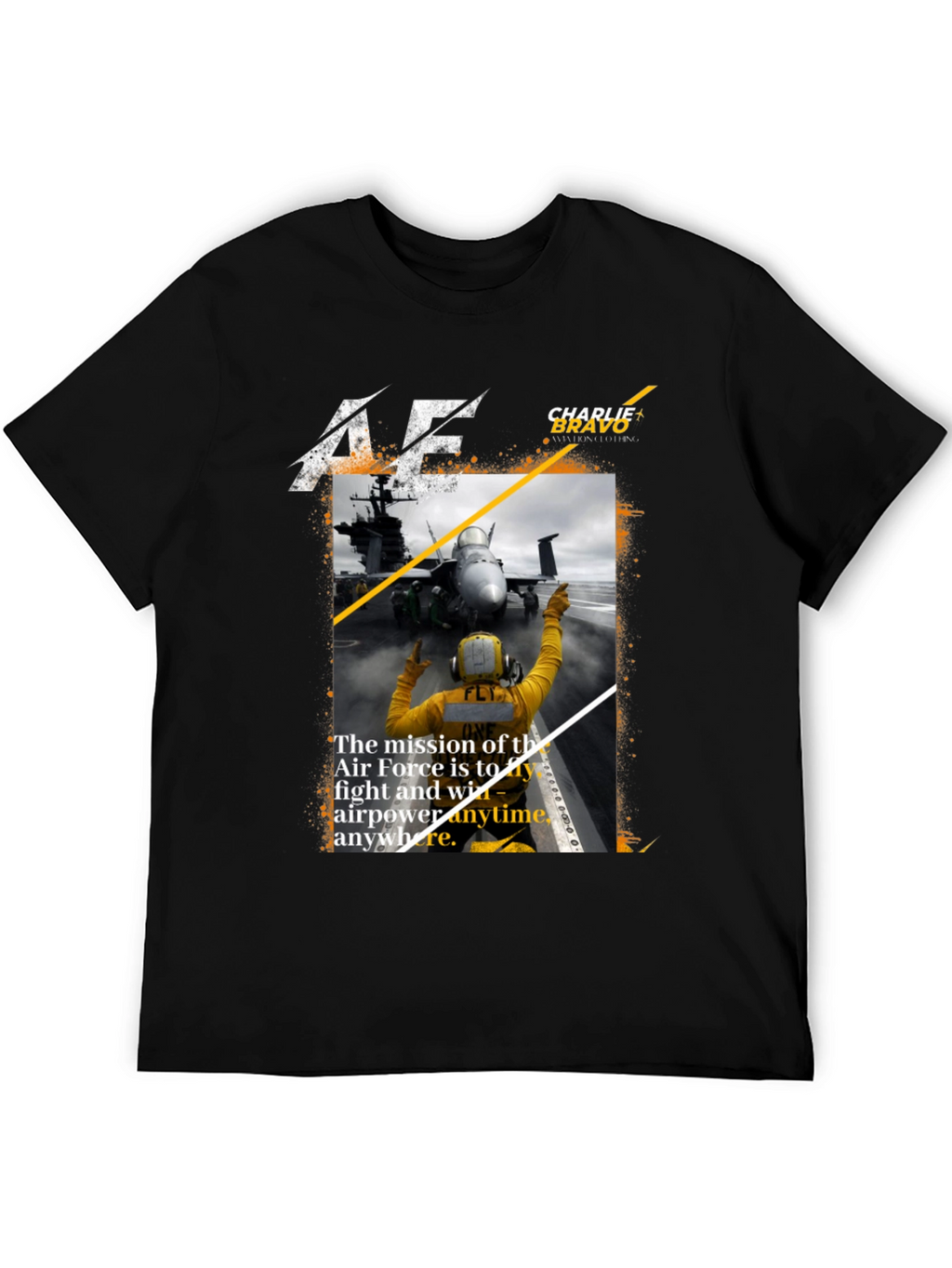 Air Force Mission Black Graphic Tee