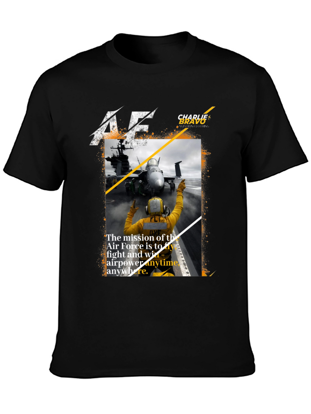 Air Force Mission Black Graphic Tee