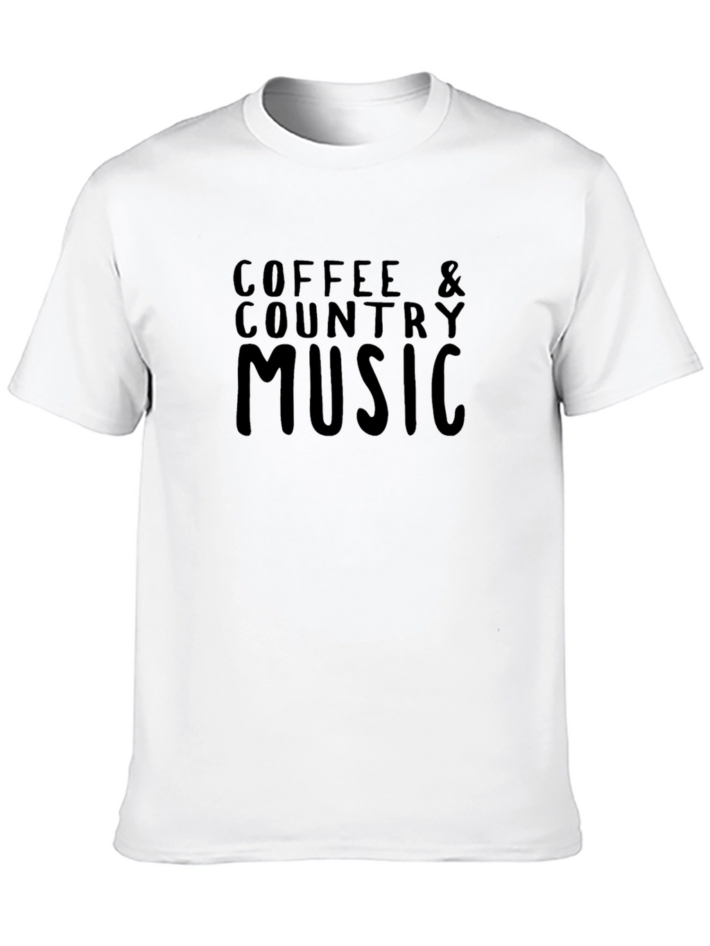 Coffee & Country Music Black T-Shirt