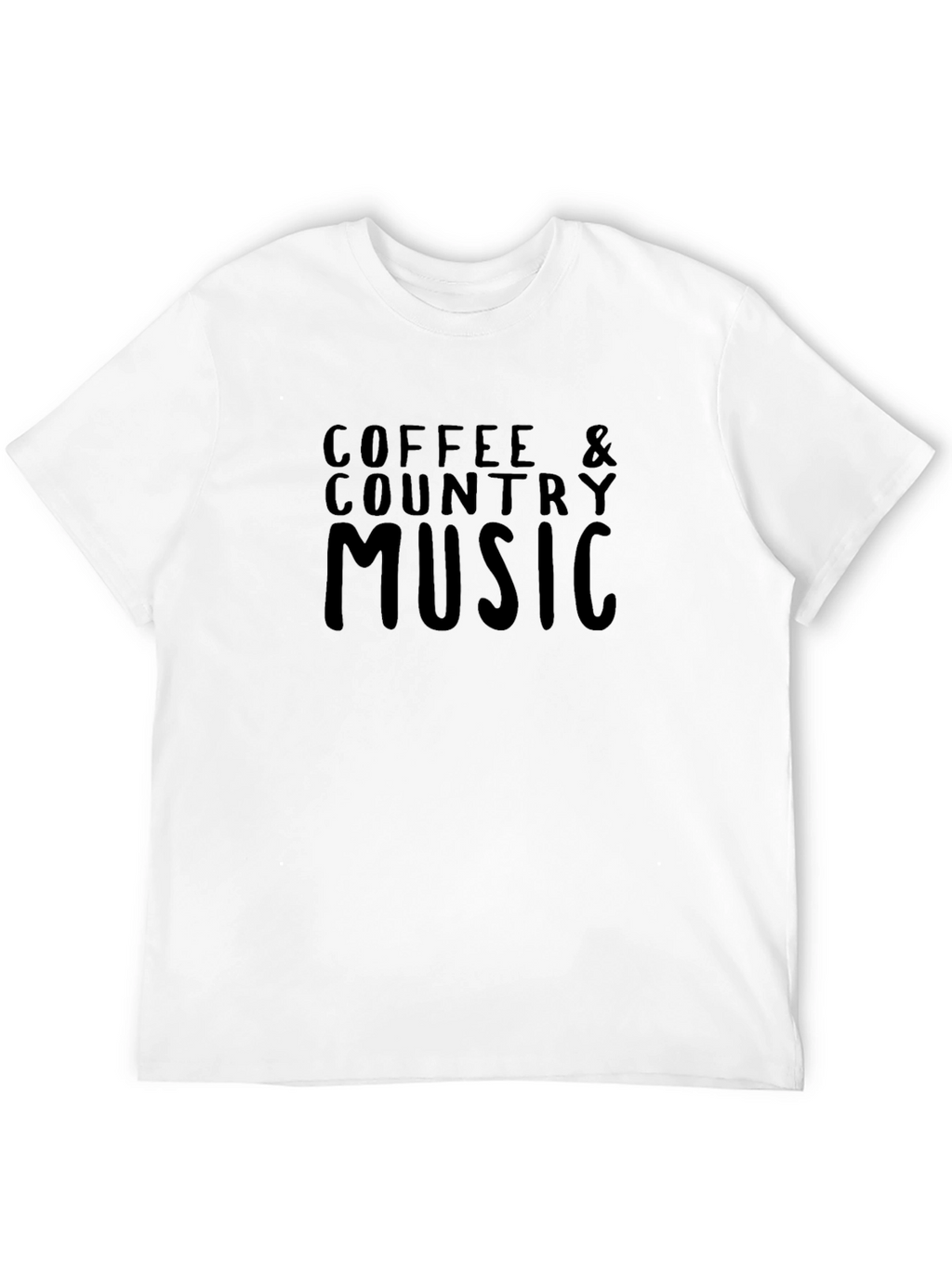 Coffee & Country Music Black T-Shirt