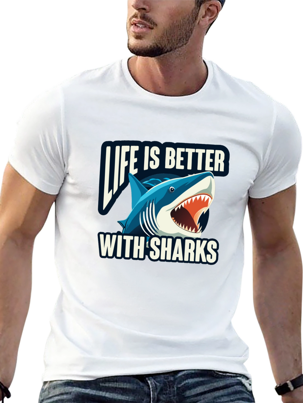 Life is Better with Sharks Graphic Tee
