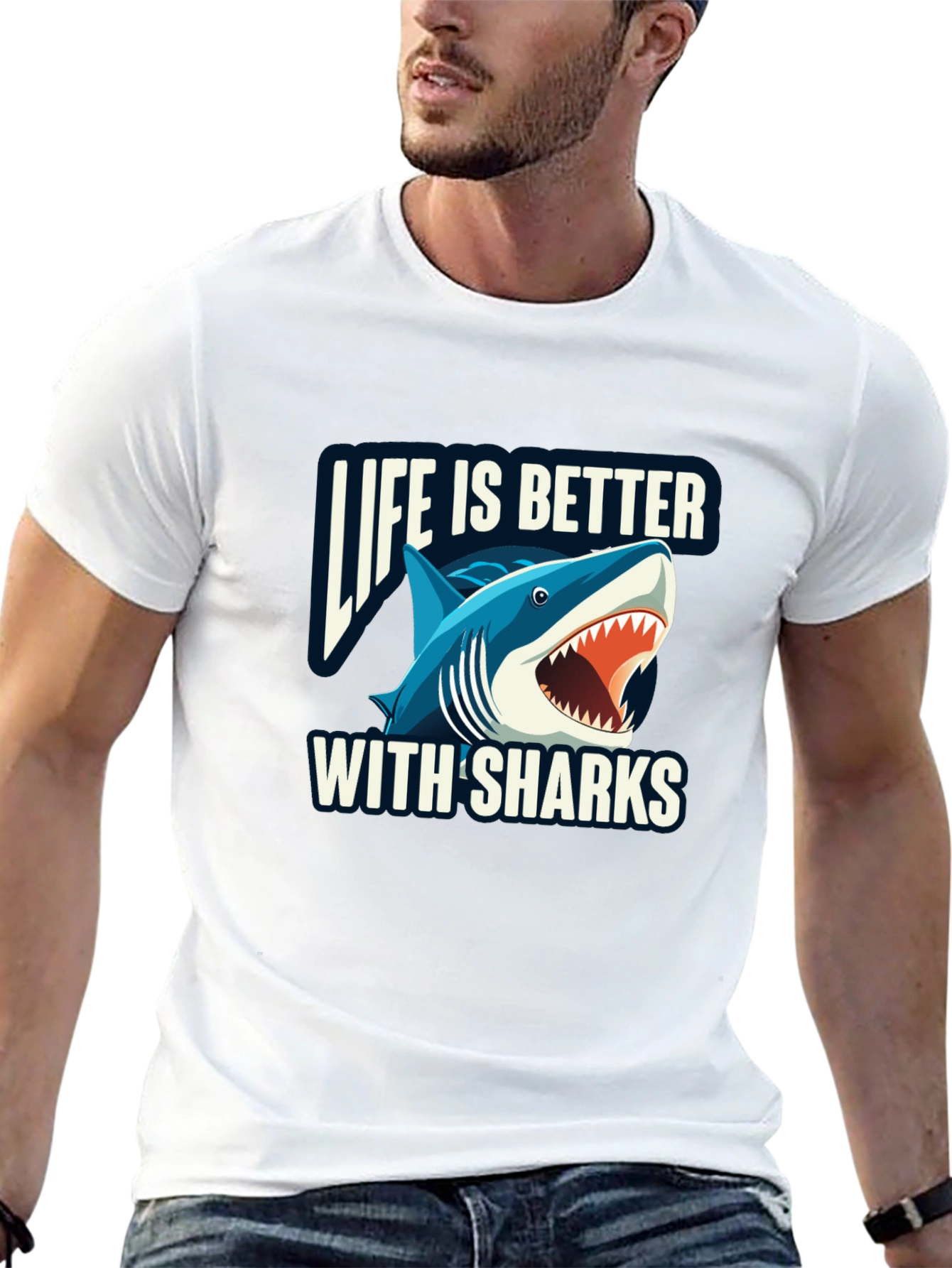 Life is Better with Sharks Graphic Tee