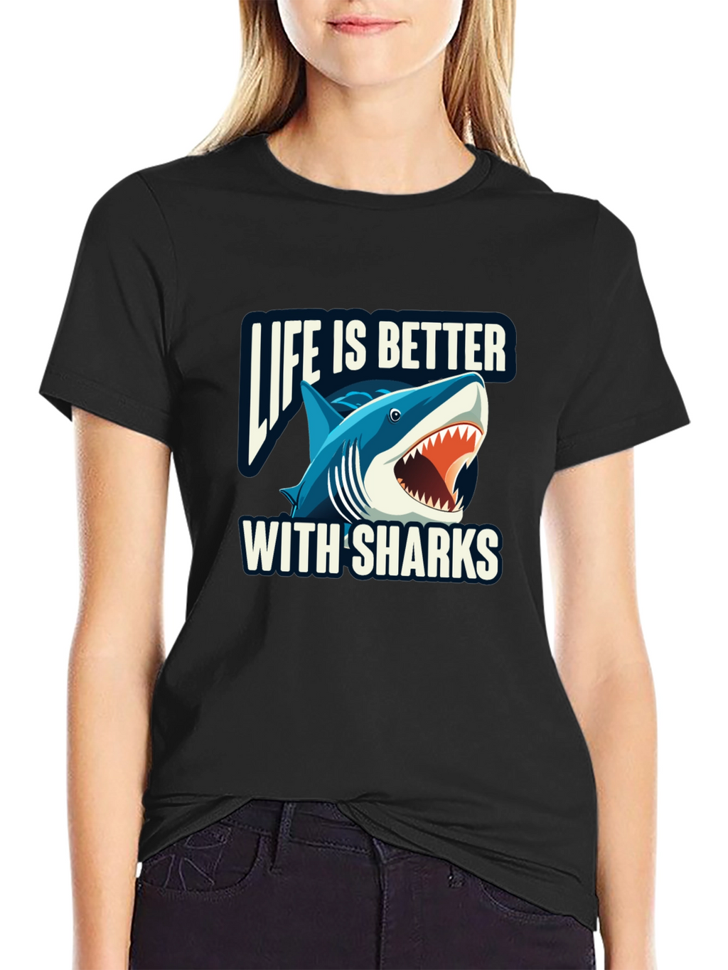 Life is Better with Sharks Graphic Tee