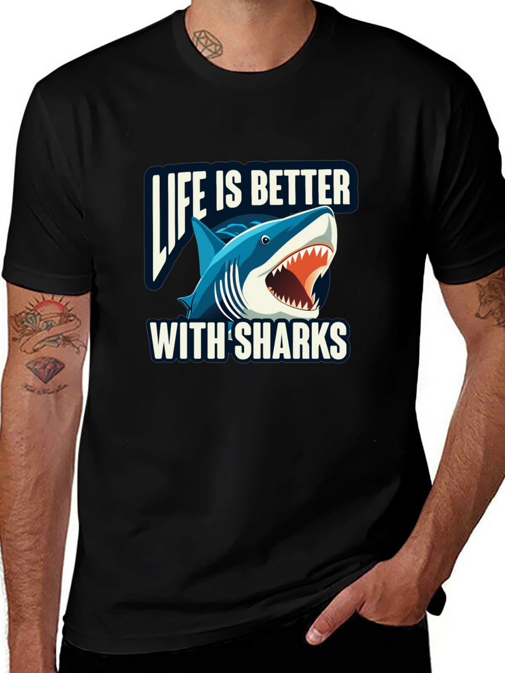 Life is Better with Sharks Graphic Tee