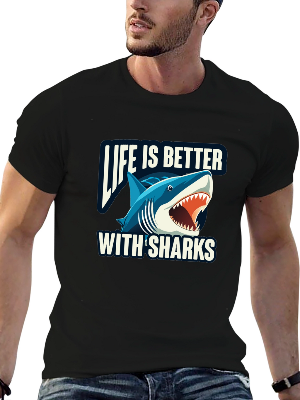 Life is Better with Sharks Graphic Tee