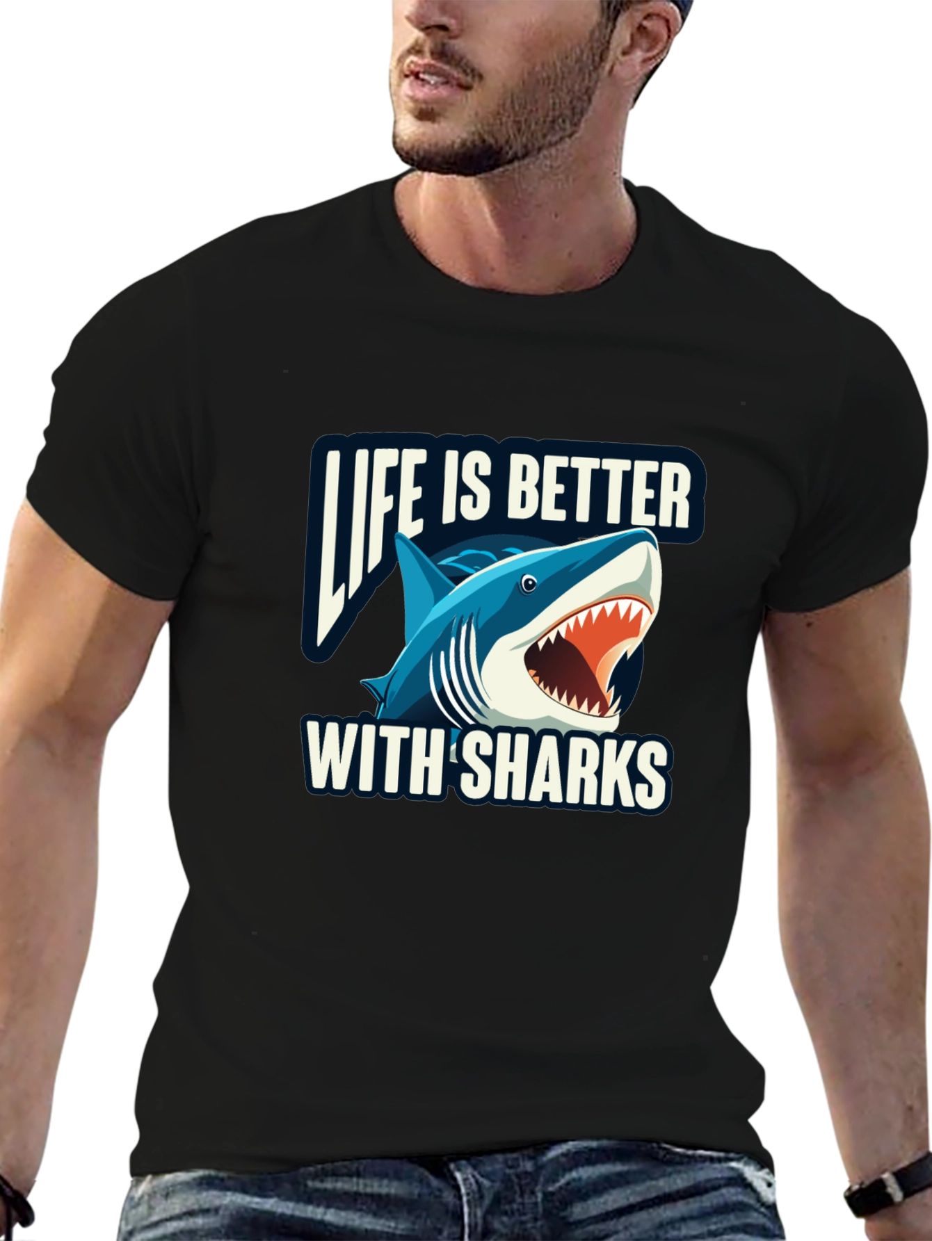 Life is Better with Sharks Graphic Tee