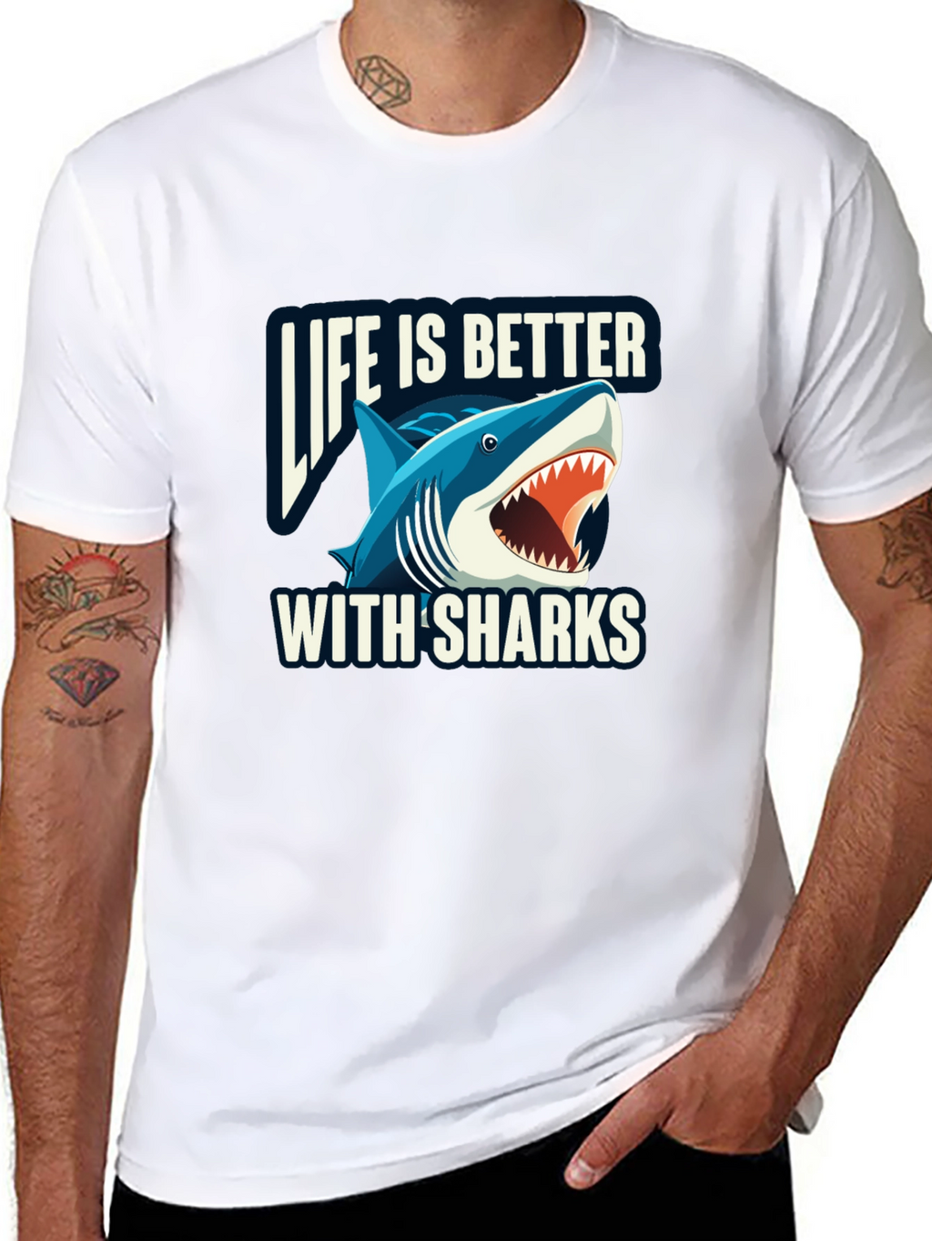 Life is Better with Sharks Graphic Tee