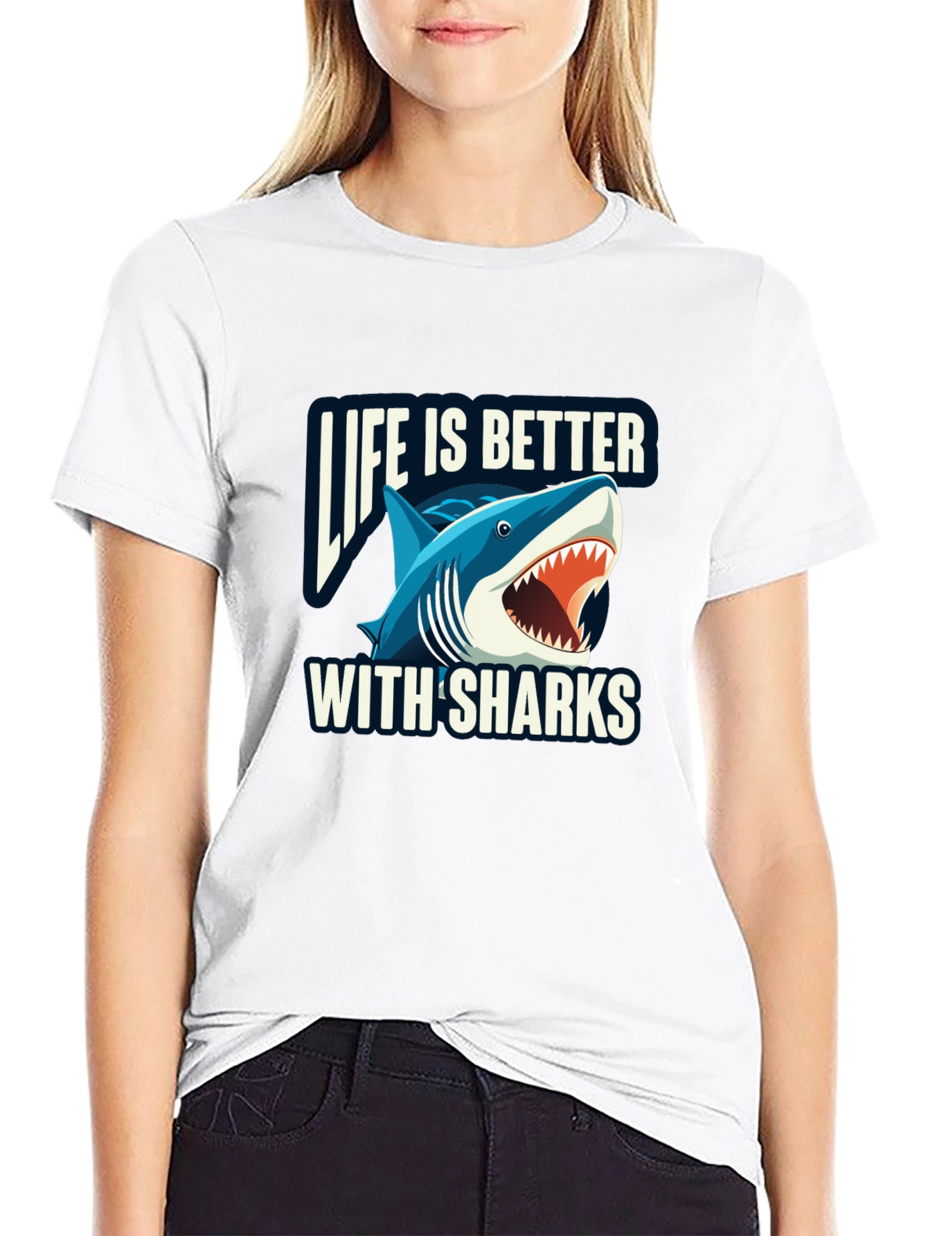 Life is Better with Sharks Graphic Tee