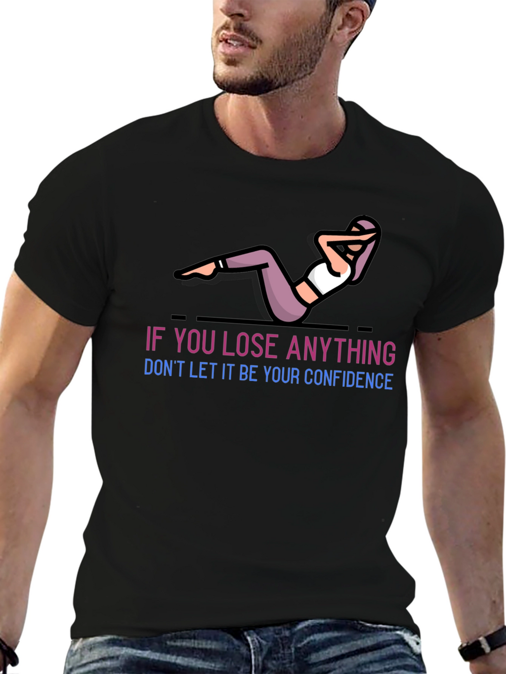 Confidence Graphic T-Shirt - Black