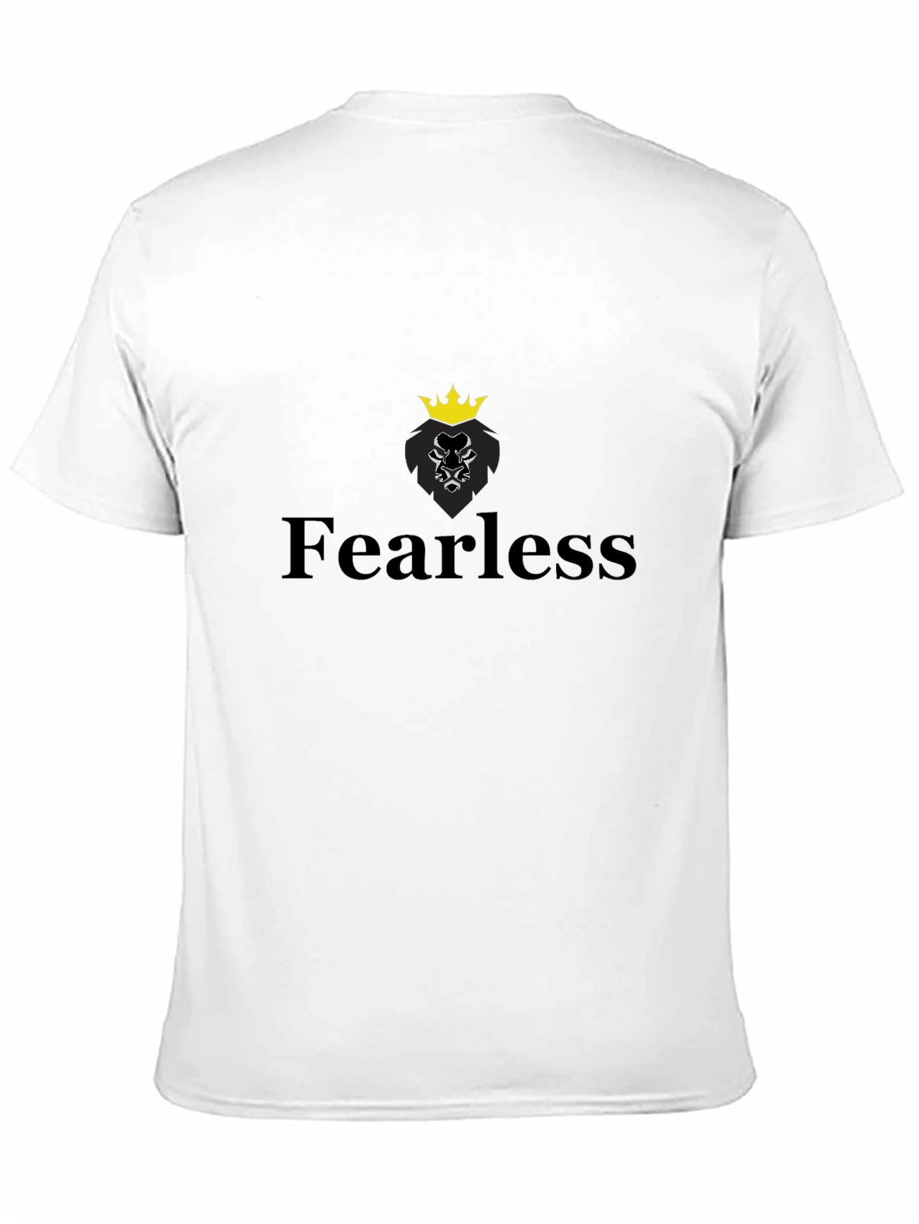 Fearless Lion Graphic Tee - Black Cotton Blend