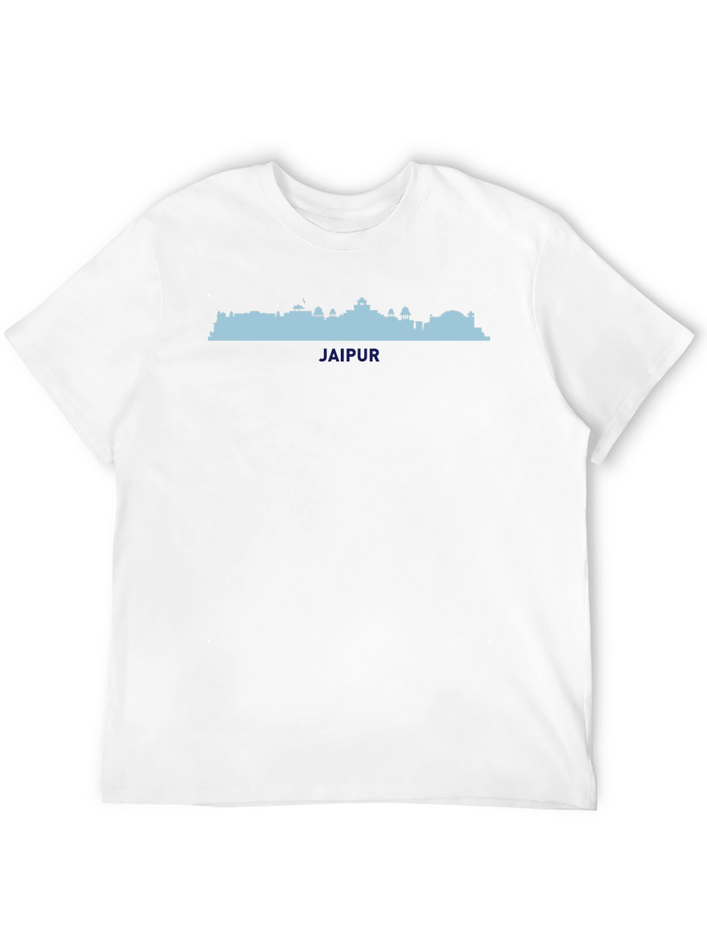 Jaipur Skyline Graphic Tee - Black Cotton T-Shirt