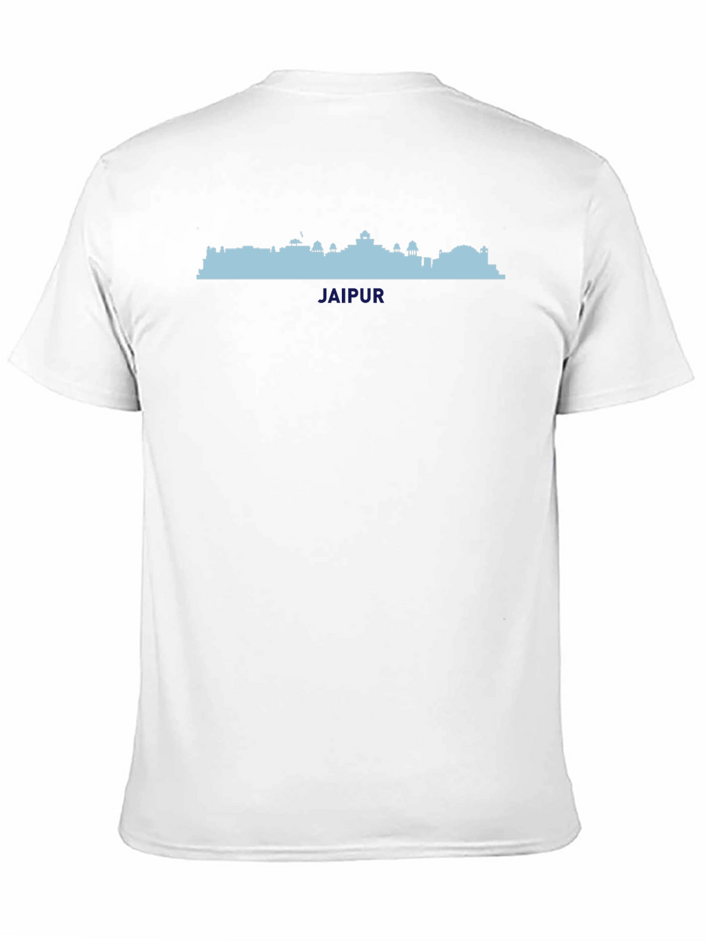 Jaipur Skyline Graphic Tee - Black Cotton T-Shirt