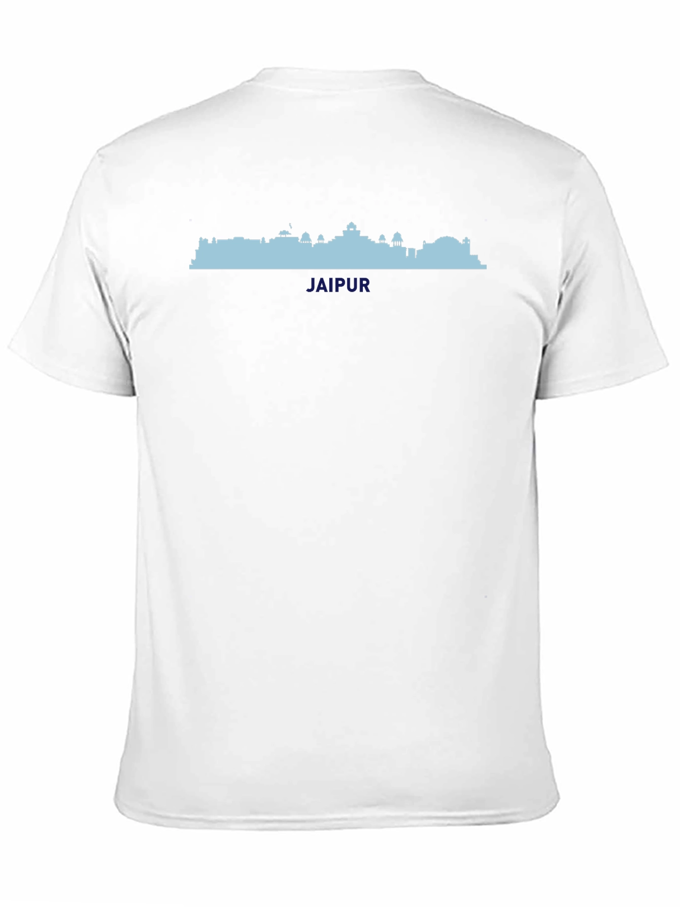 Jaipur Skyline Graphic Tee - Black Cotton T-Shirt