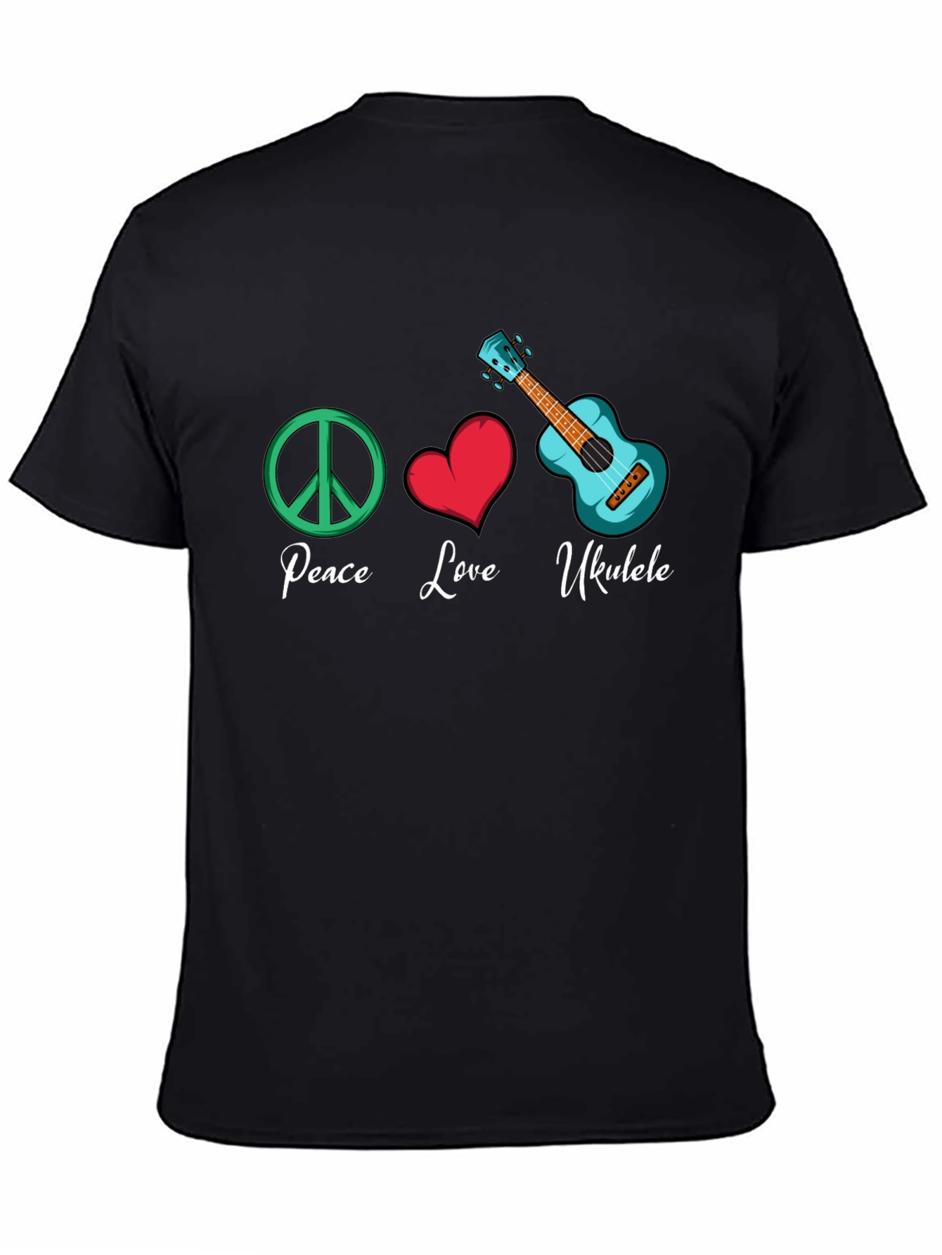 Peace Love Ukulele Graphic Tee