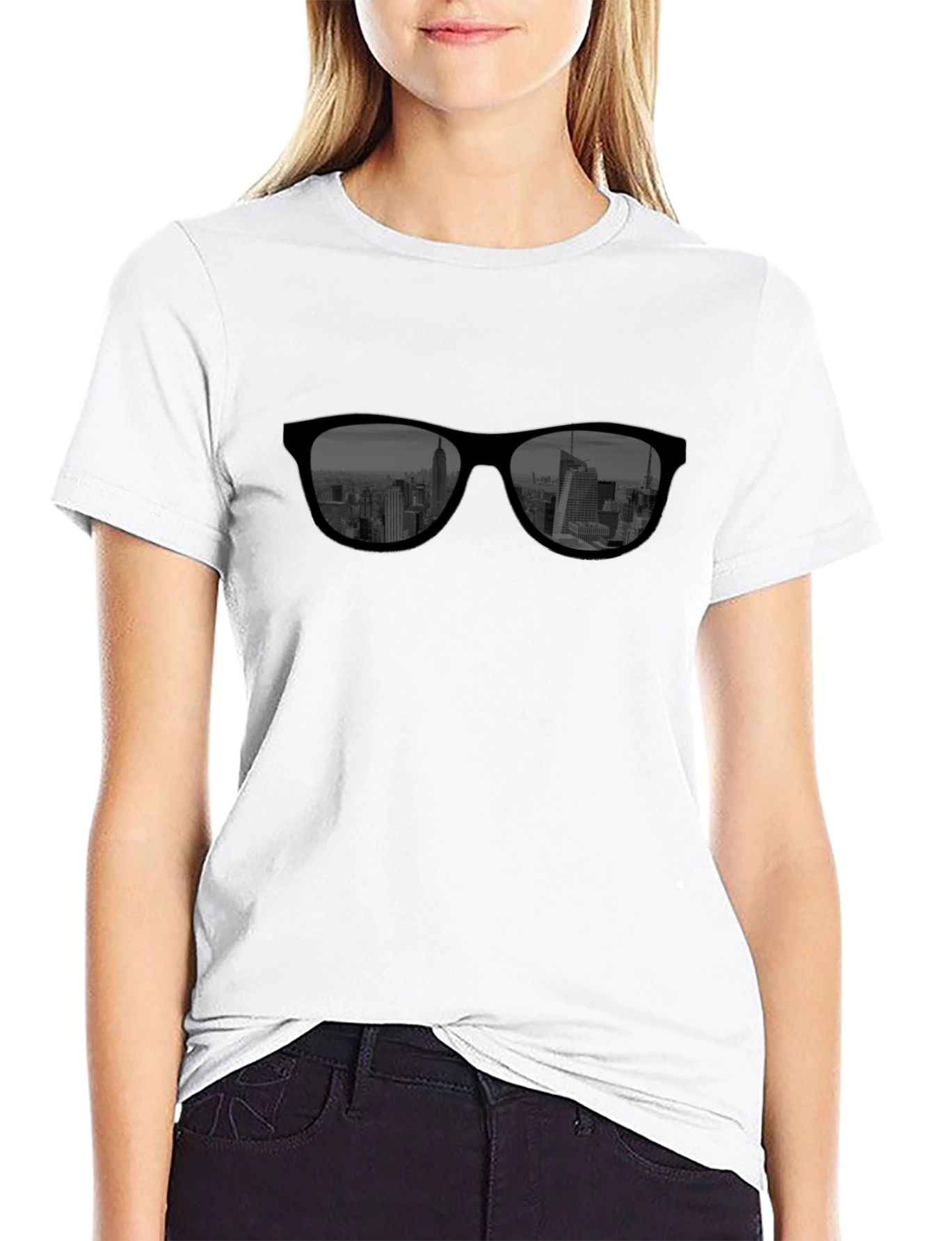 Cool Cityscape Sunglasses Graphic T-Shirt