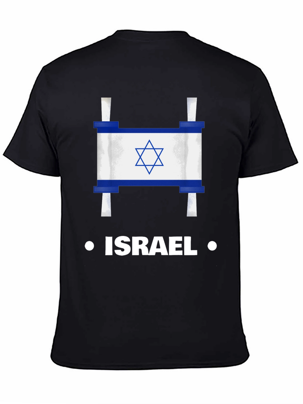 Israel Flag Scroll Graphic T-Shirt