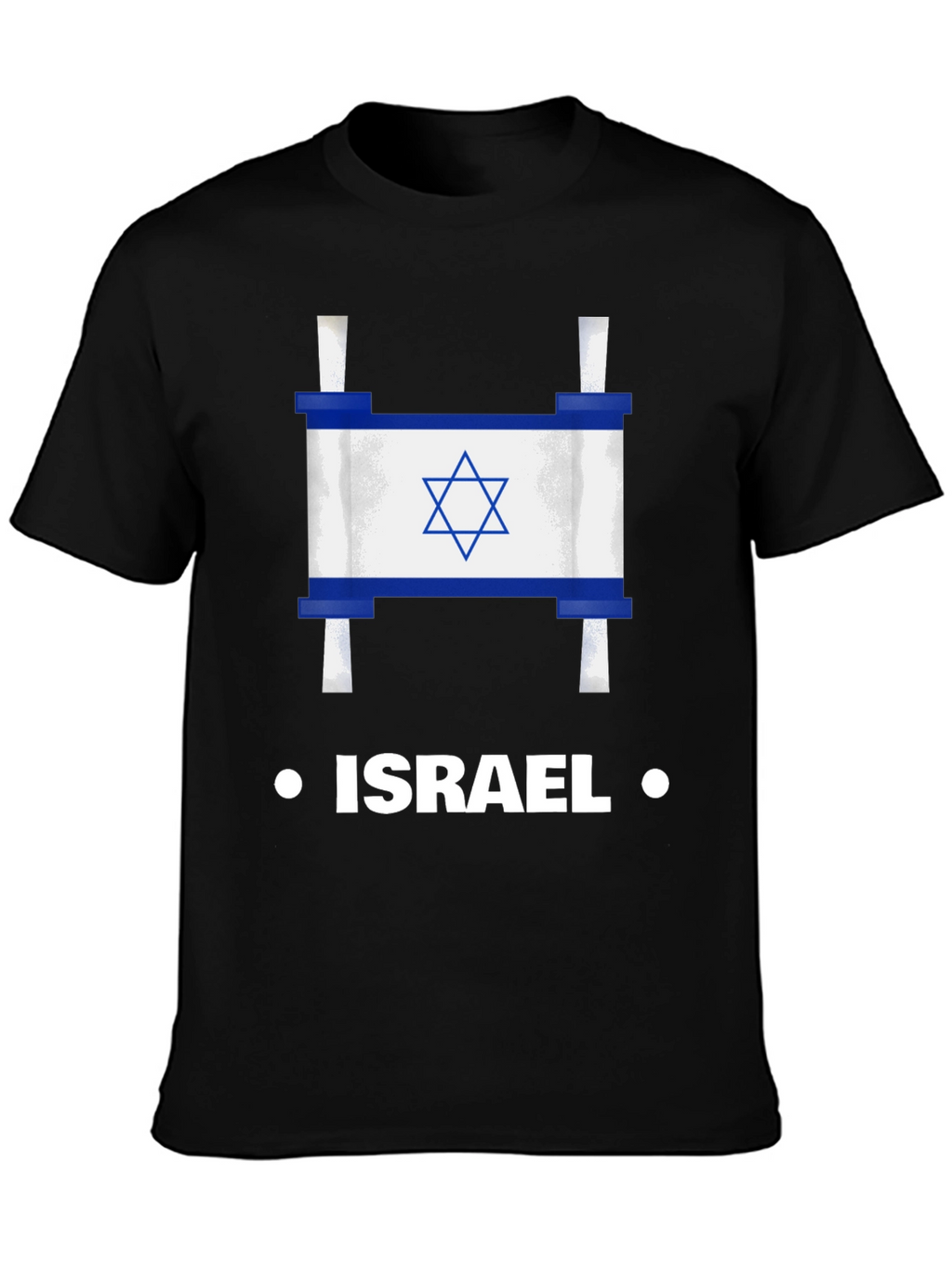 Israel Flag Scroll Graphic T-Shirt