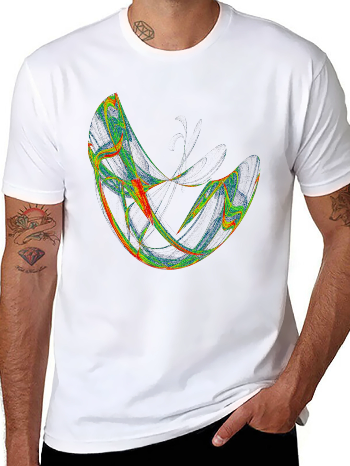 Abstract Graphic Black T-Shirt