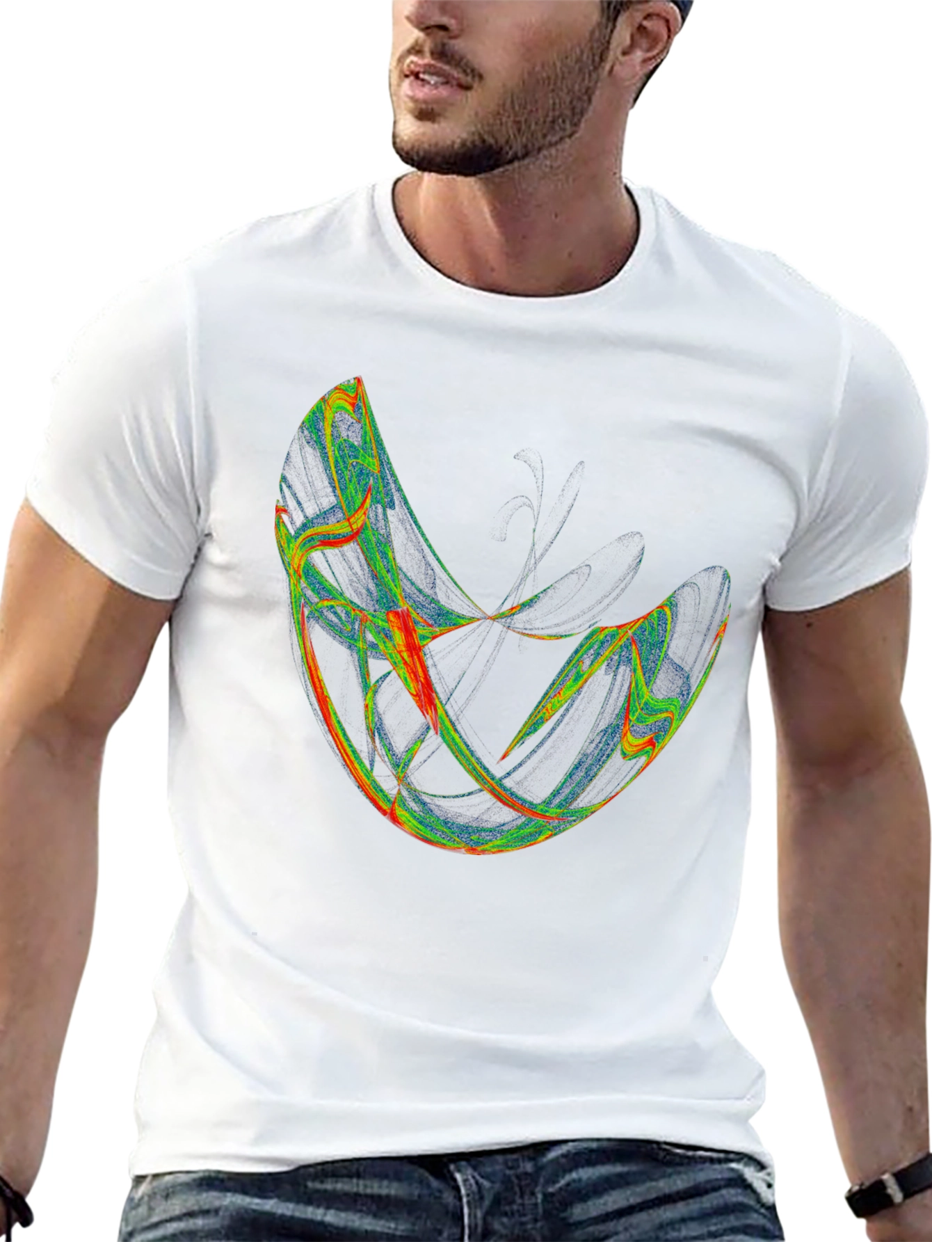 Abstract Graphic Black T-Shirt