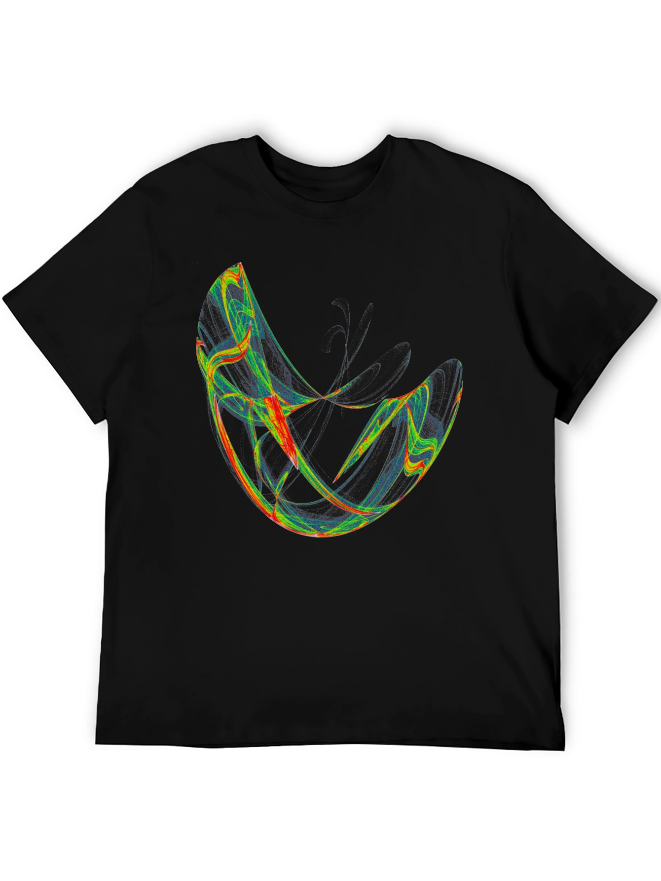 Abstract Graphic Black T-Shirt