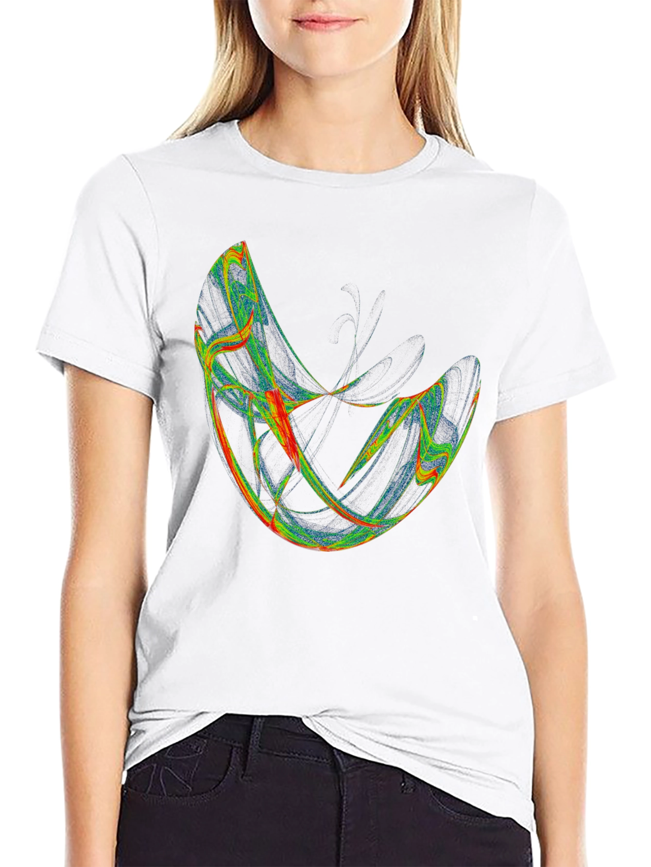 Abstract Graphic Black T-Shirt