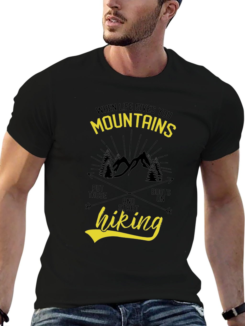Mountains Hiking Graphic T-Shirt
