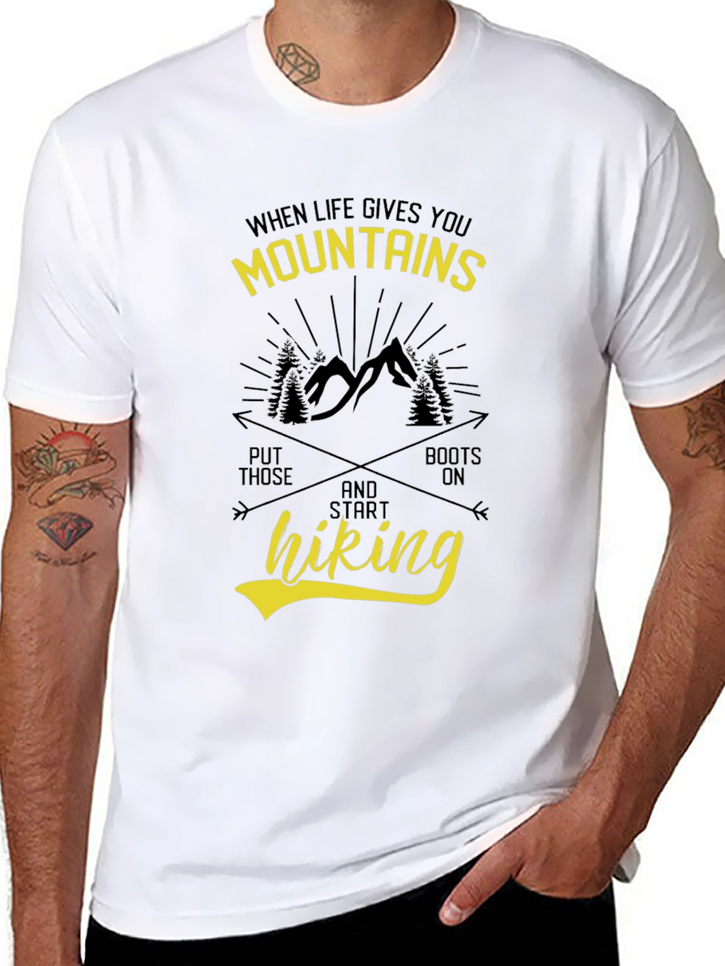 Mountains Hiking Graphic T-Shirt