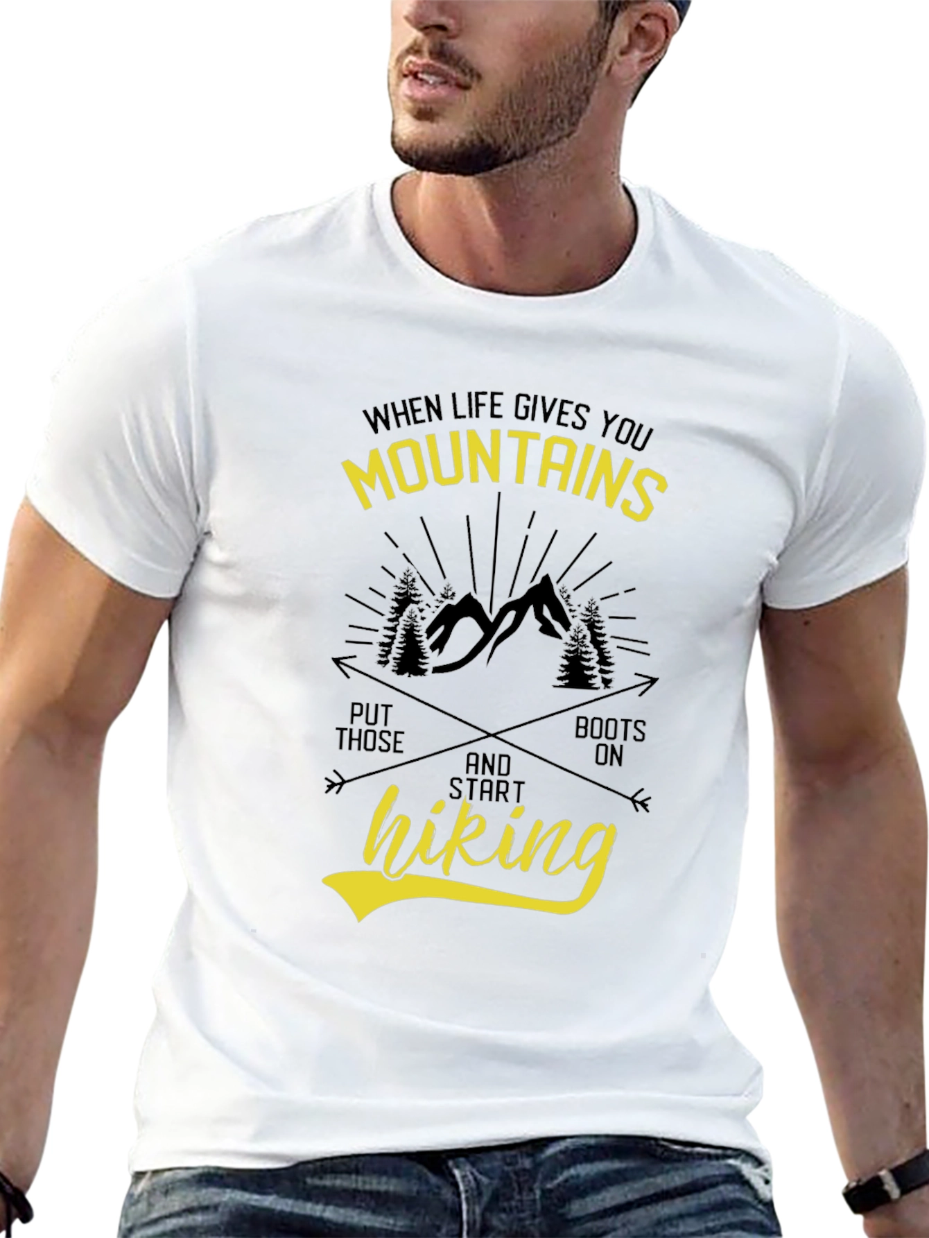 Mountains Hiking Graphic T-Shirt