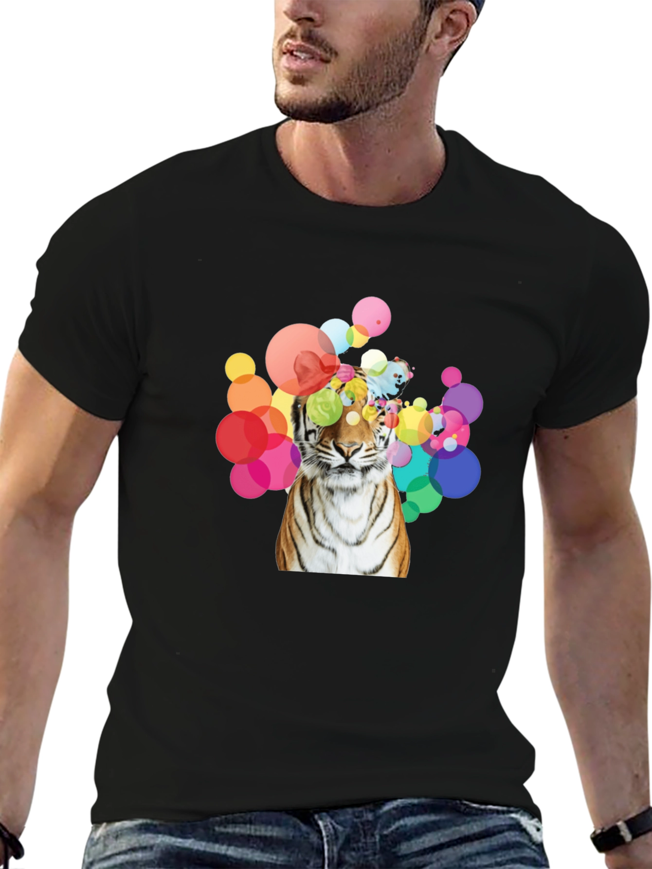 Tiger Graphic Tee - Mens Black T-Shirt