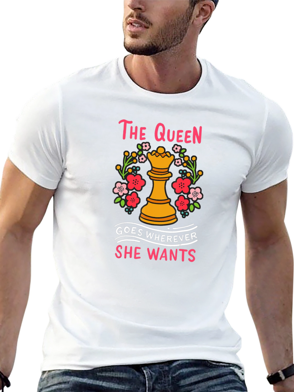 The Queen Chess Piece Graphic T-Shirt