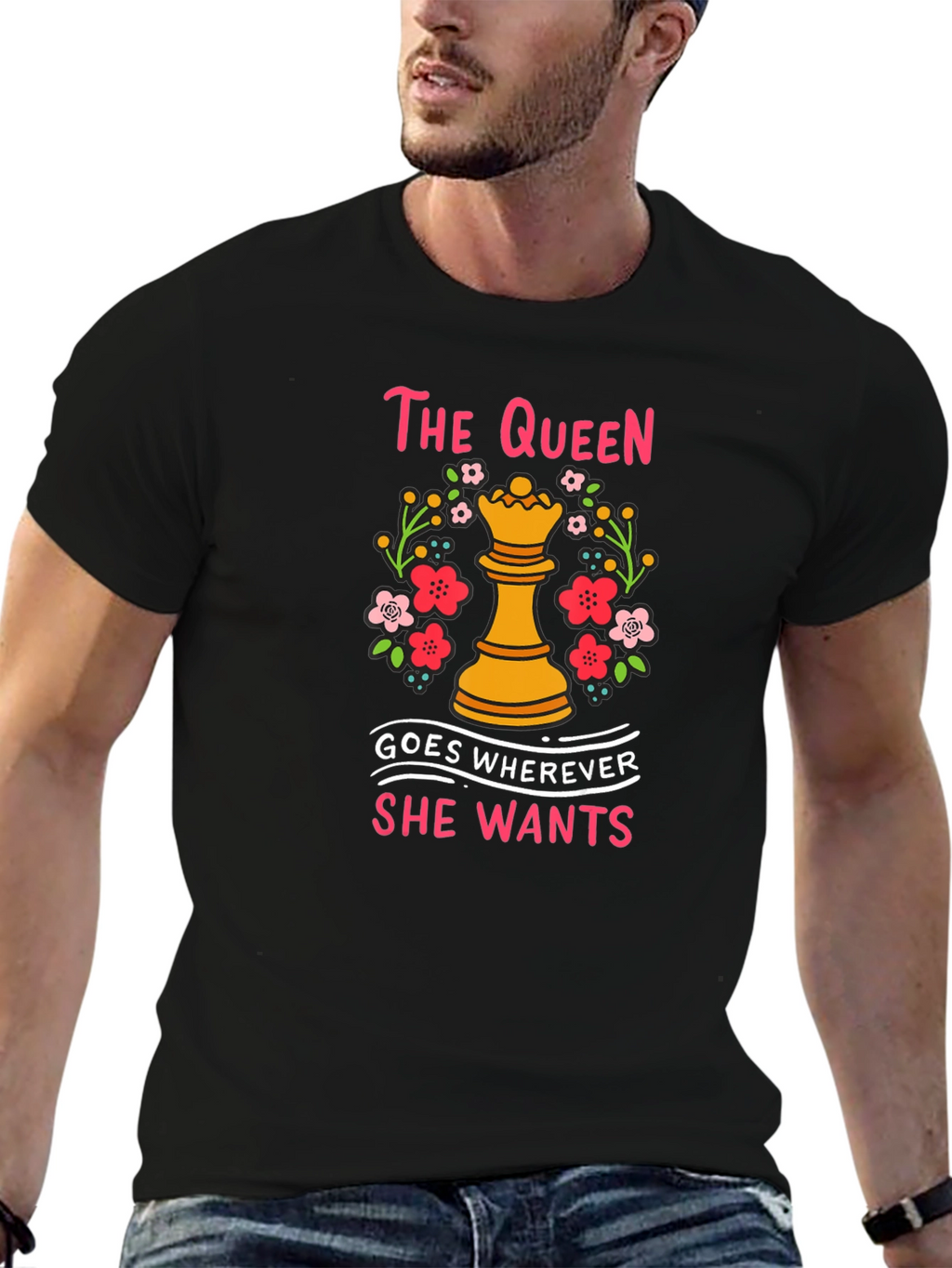 The Queen Chess Piece Graphic T-Shirt