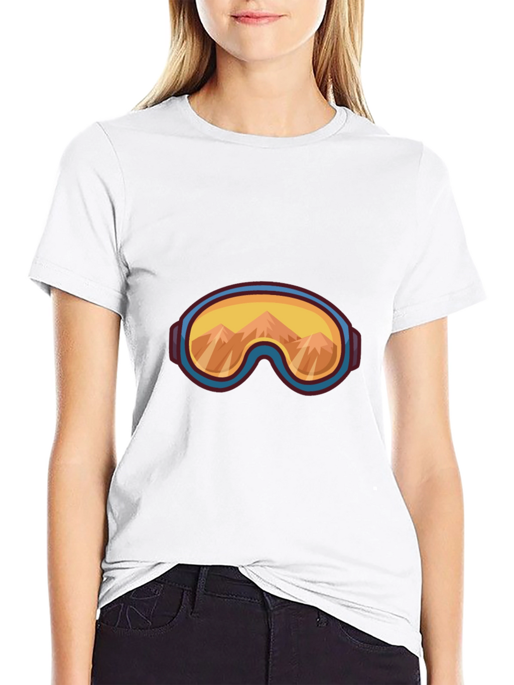 Cool Mountain Goggles Graphic Tee - Black