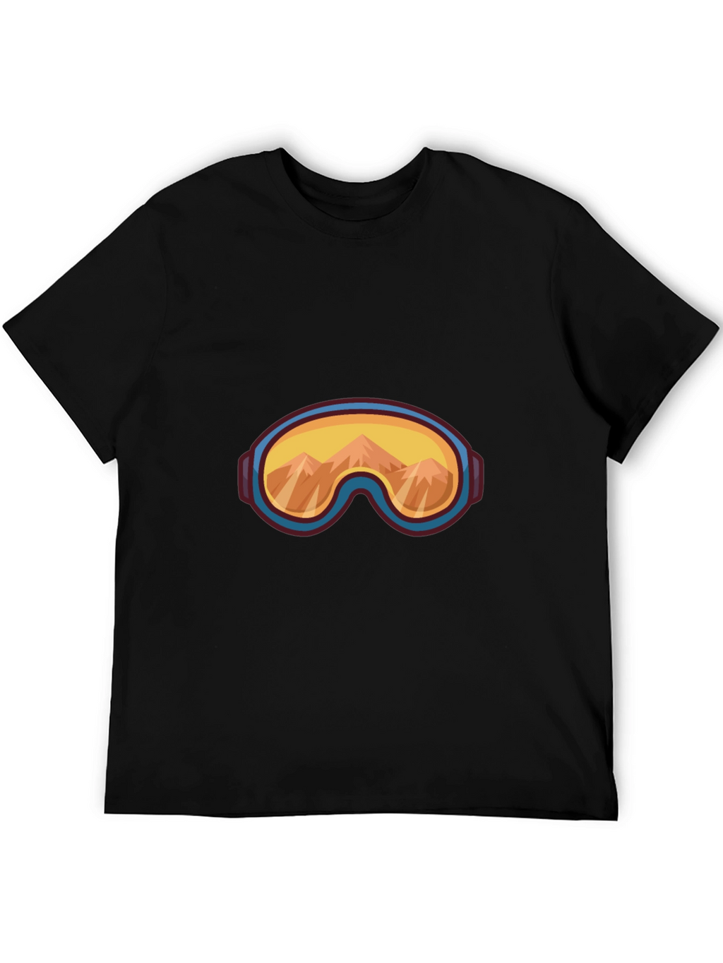 Cool Mountain Goggles Graphic Tee - Black