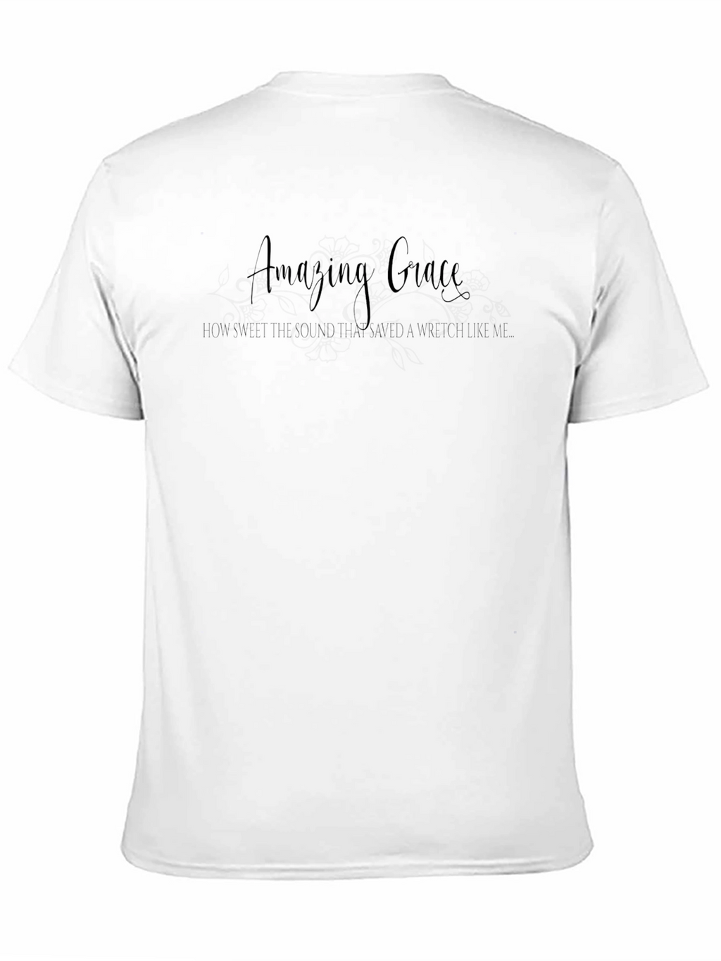 Amazing Grace Black Cotton Tee - Soft & Stylish