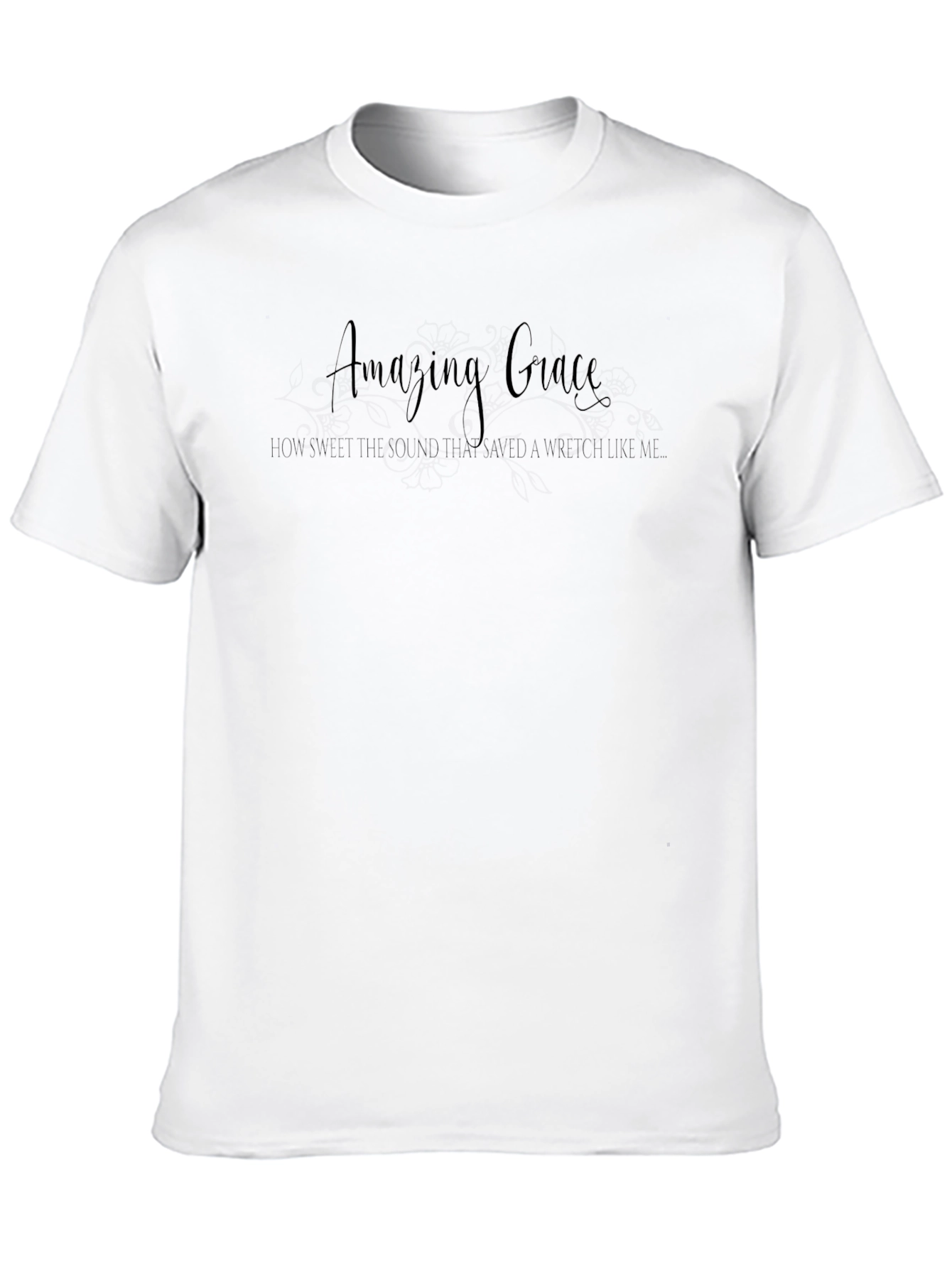Amazing Grace Black Cotton Tee - Soft & Stylish