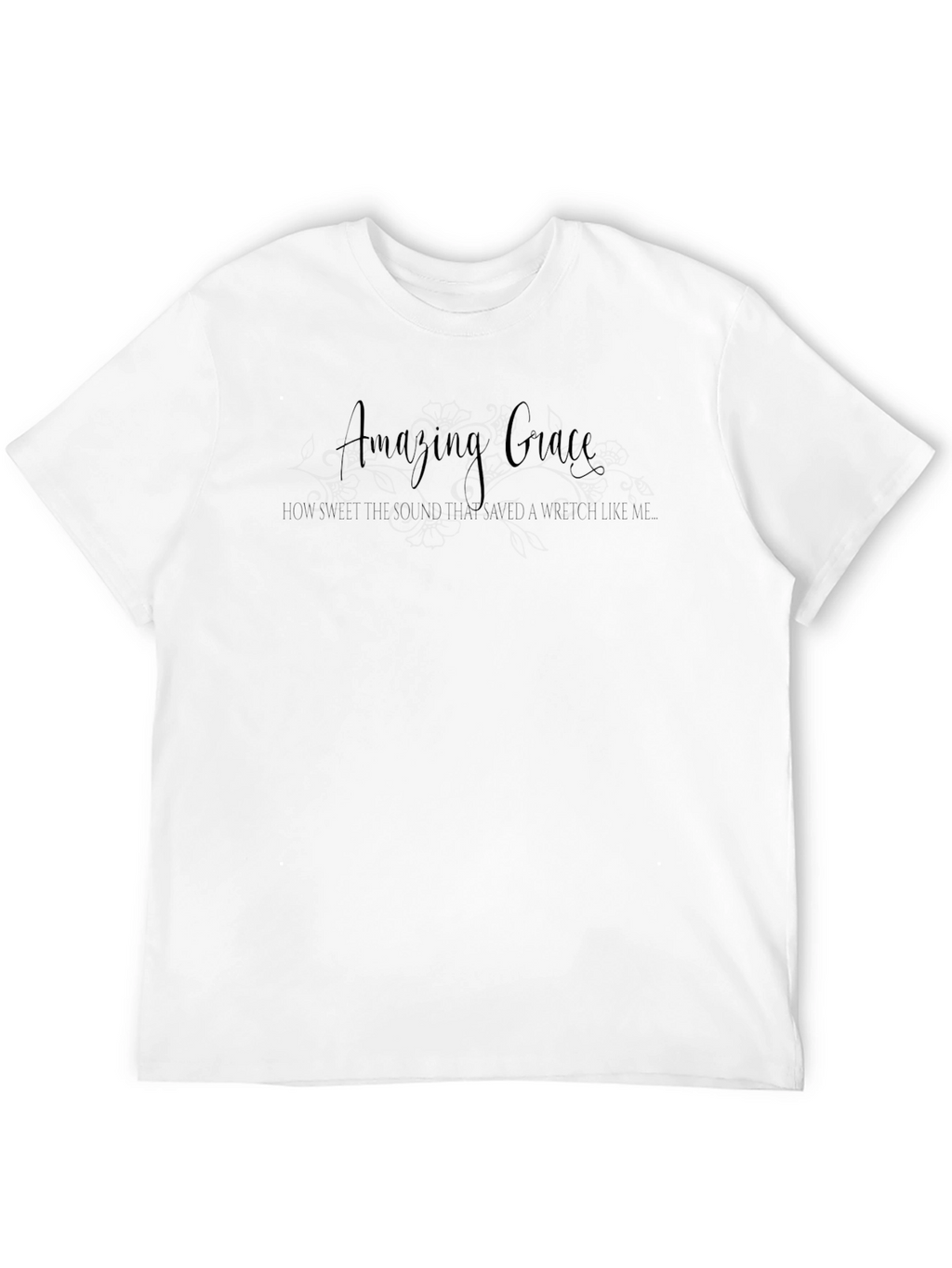 Amazing Grace Black Cotton Tee - Soft & Stylish