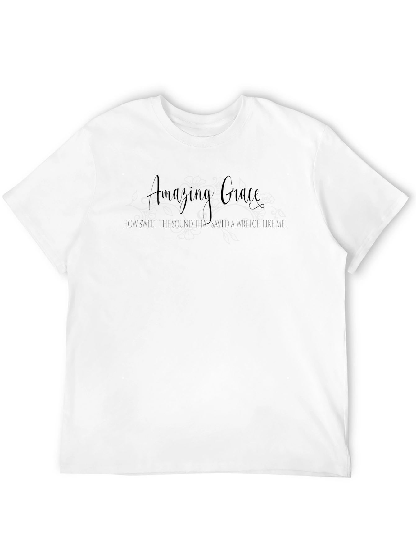 Amazing Grace Black Cotton Tee - Soft & Stylish