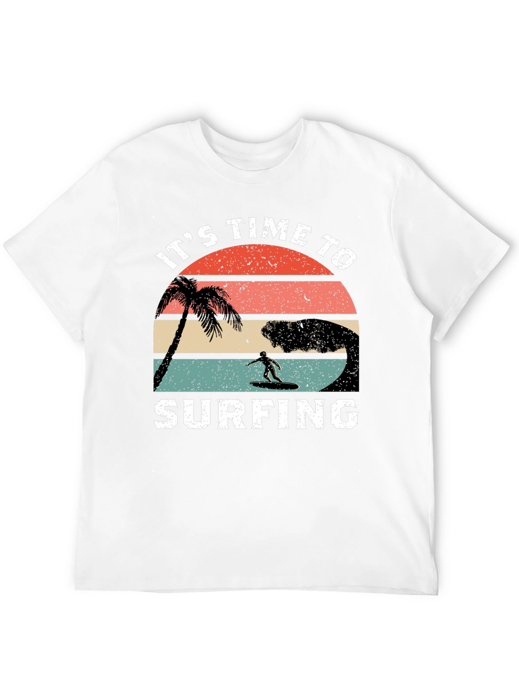 Its Time To Surfing T-Shirt - Black