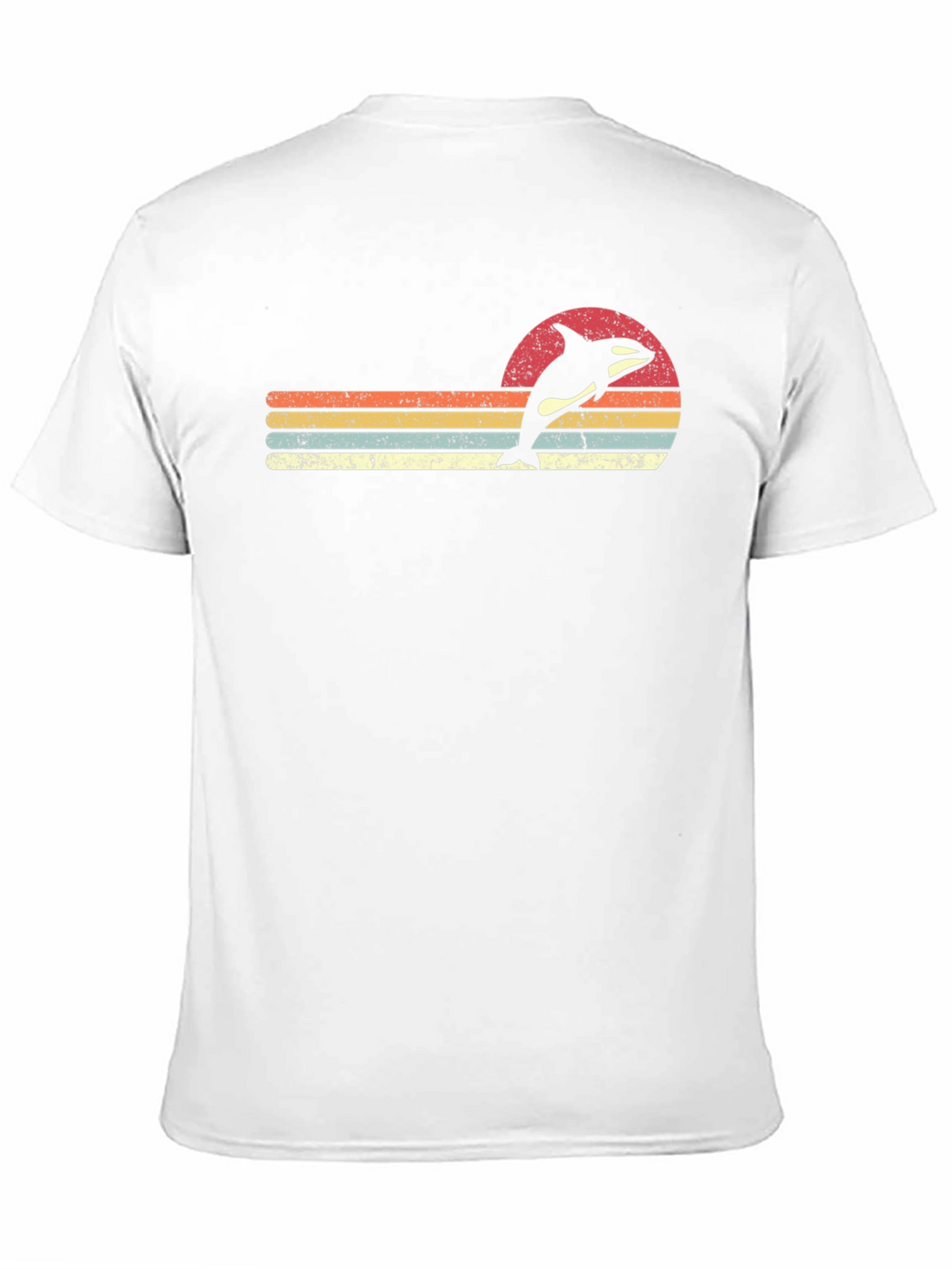 Vintage Orca Sunset T-Shirt - Retro Whale Tee