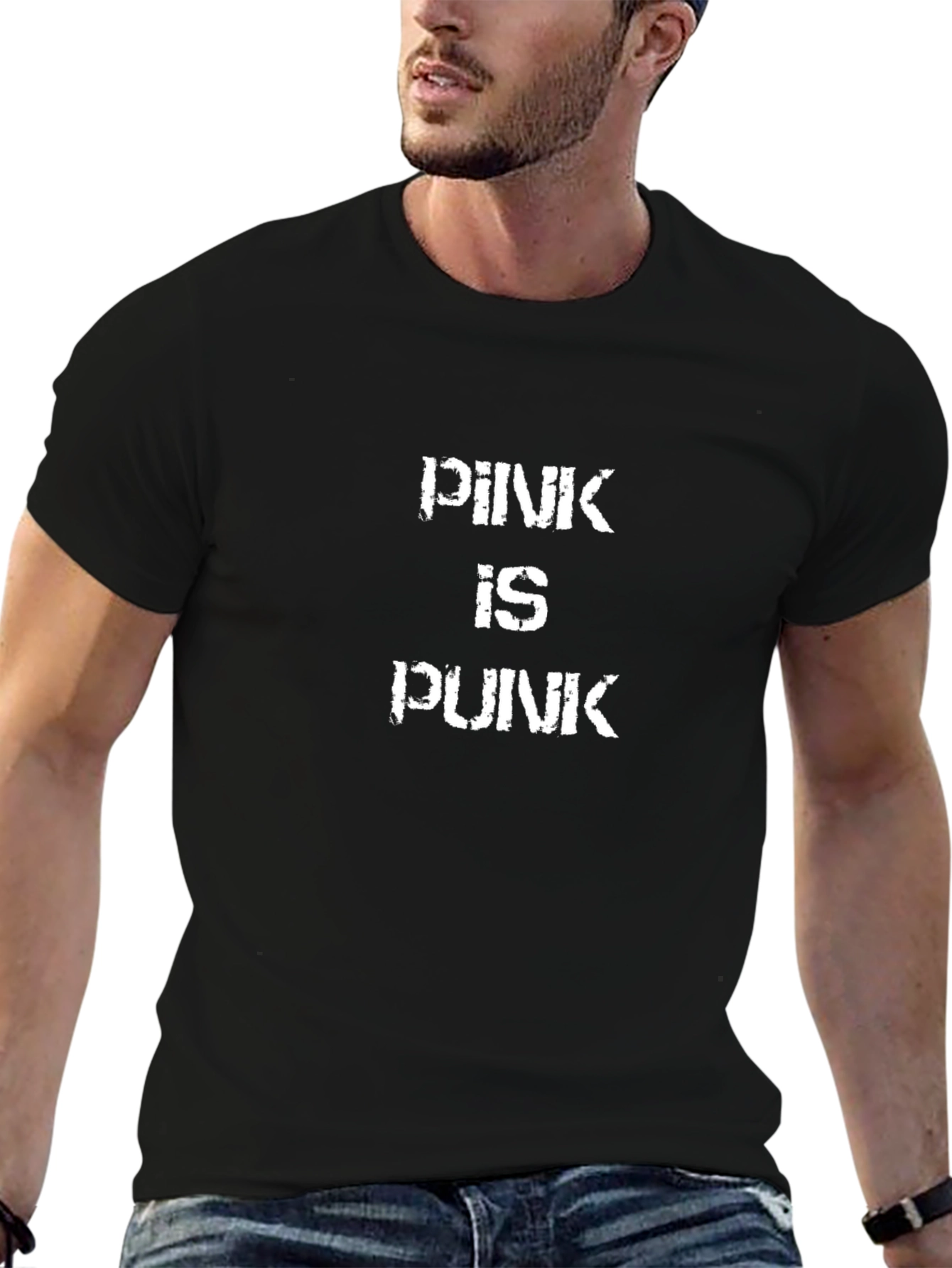 Pink is Punk Black Graphic Tee