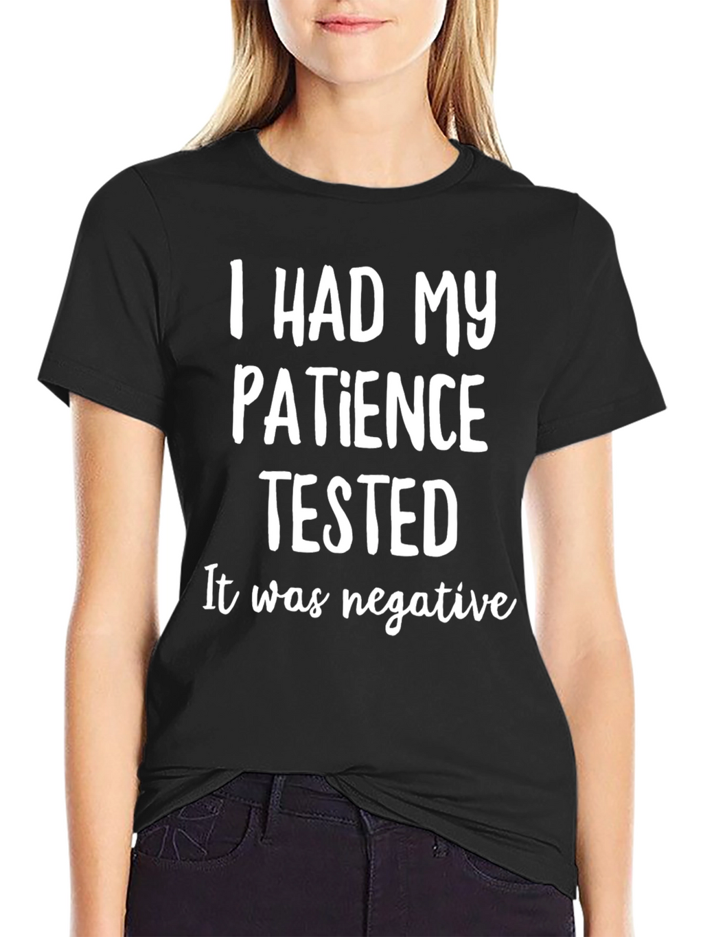 Funny Patience Tested T-Shirt - Black Cotton Tee