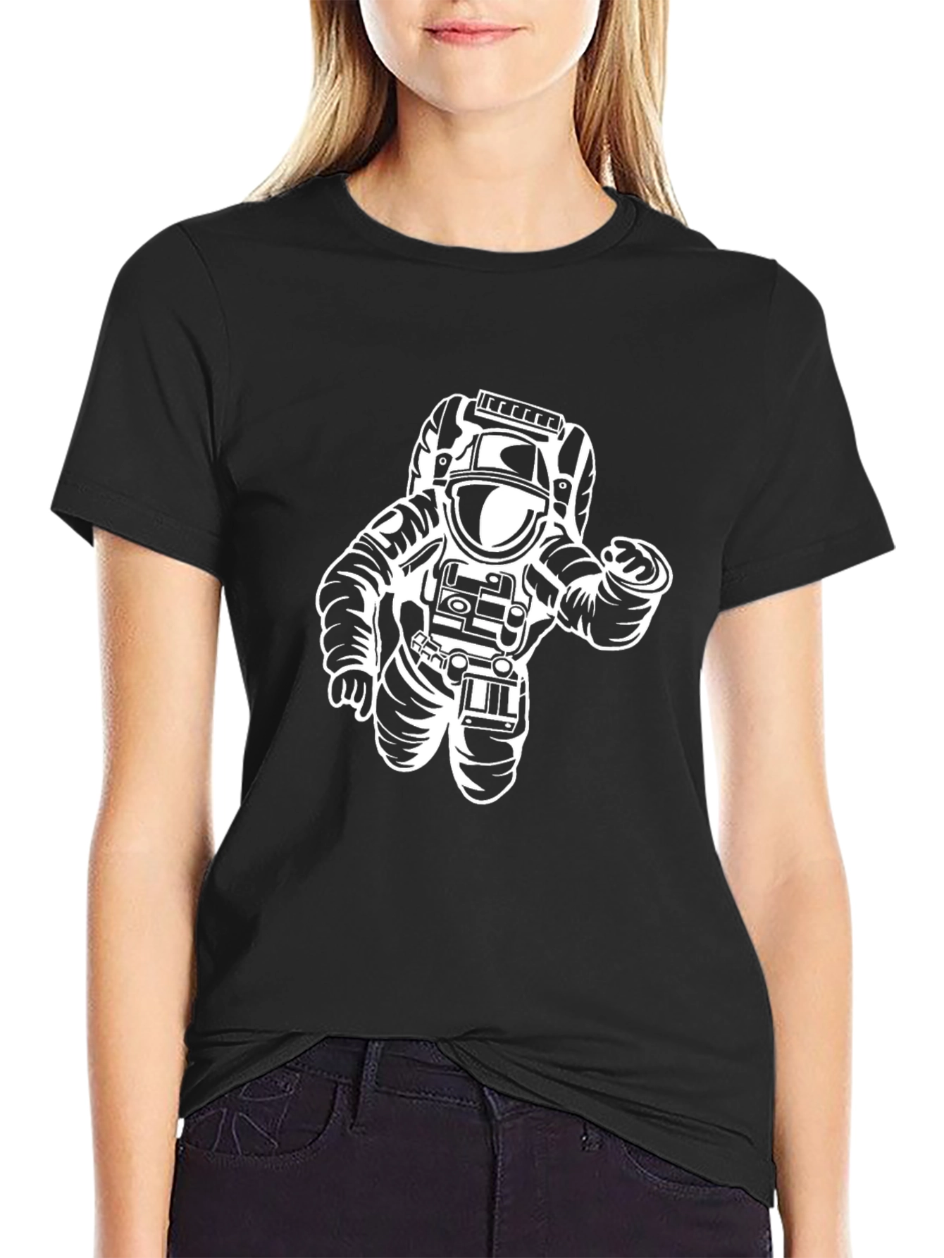Astronaut Graphic Black T-Shirt
