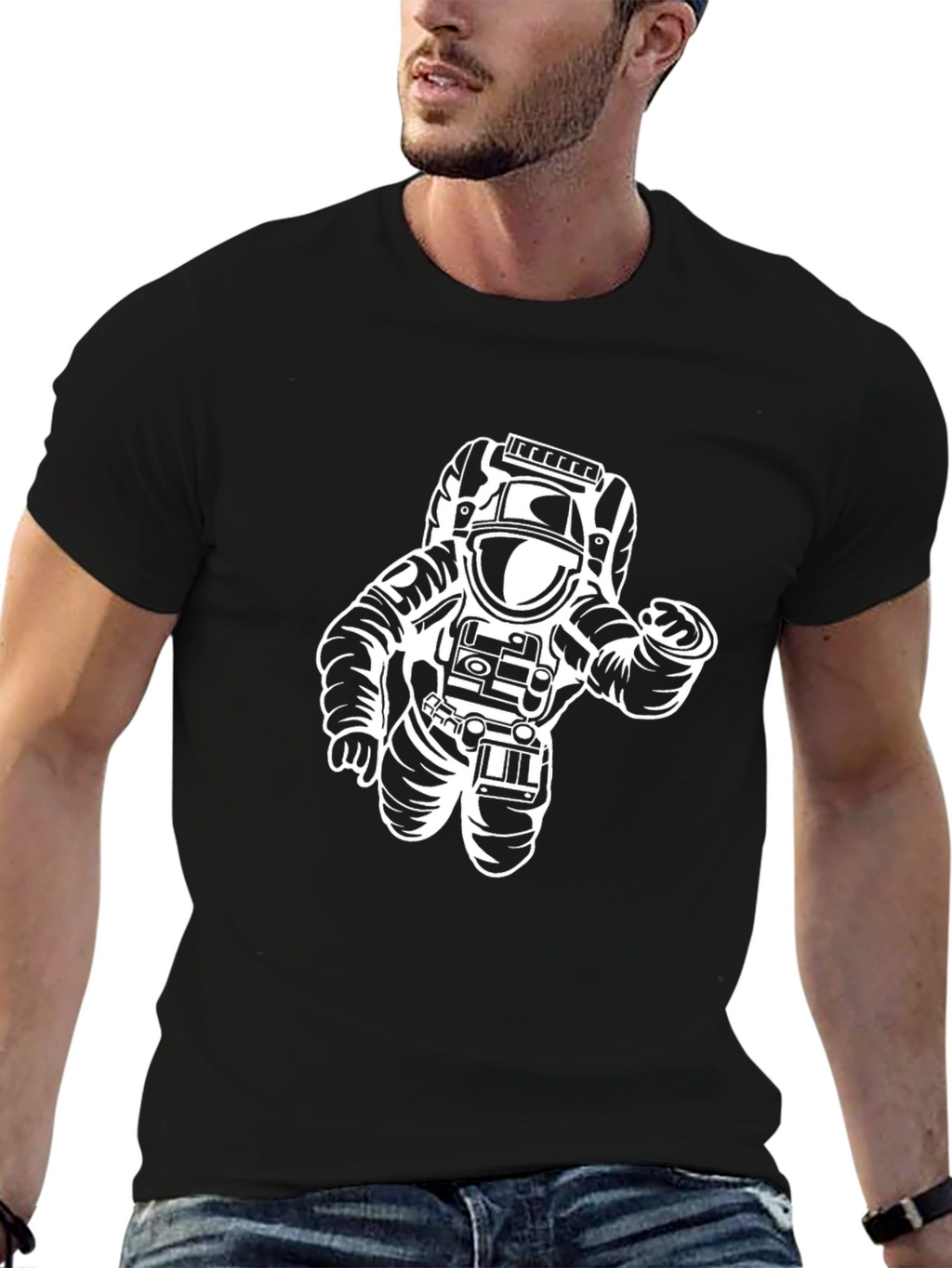 Astronaut Graphic Black T-Shirt