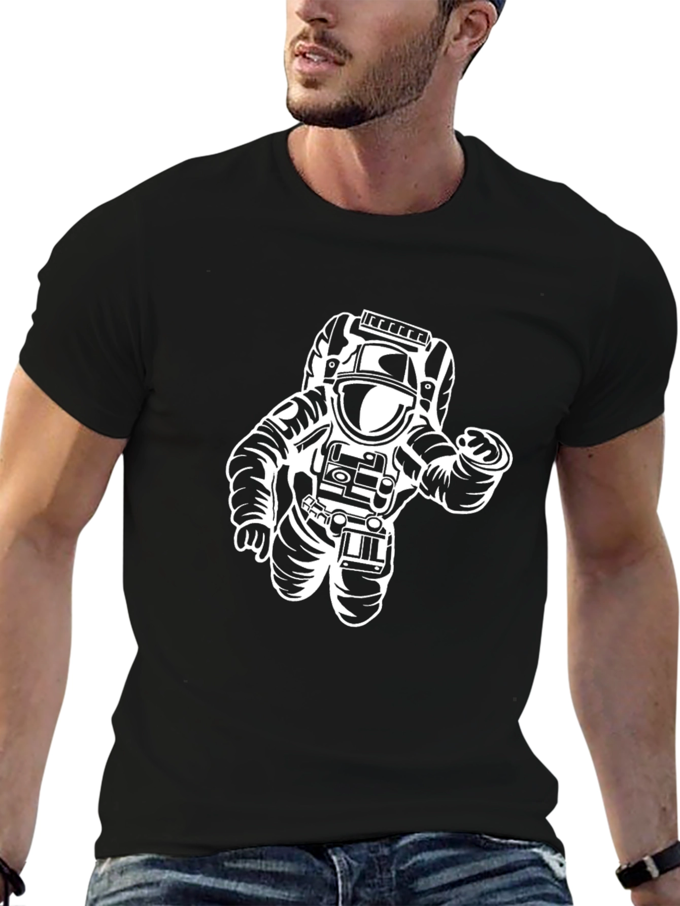 Astronaut Graphic Black T-Shirt
