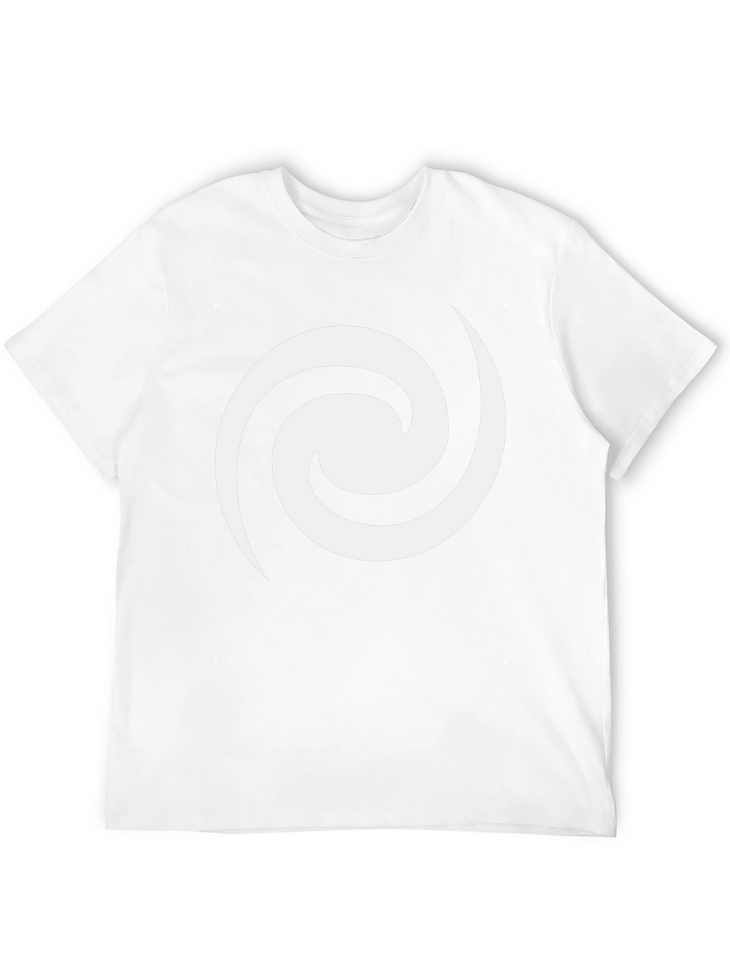Black T-Shirt with White Swirl Graphic
