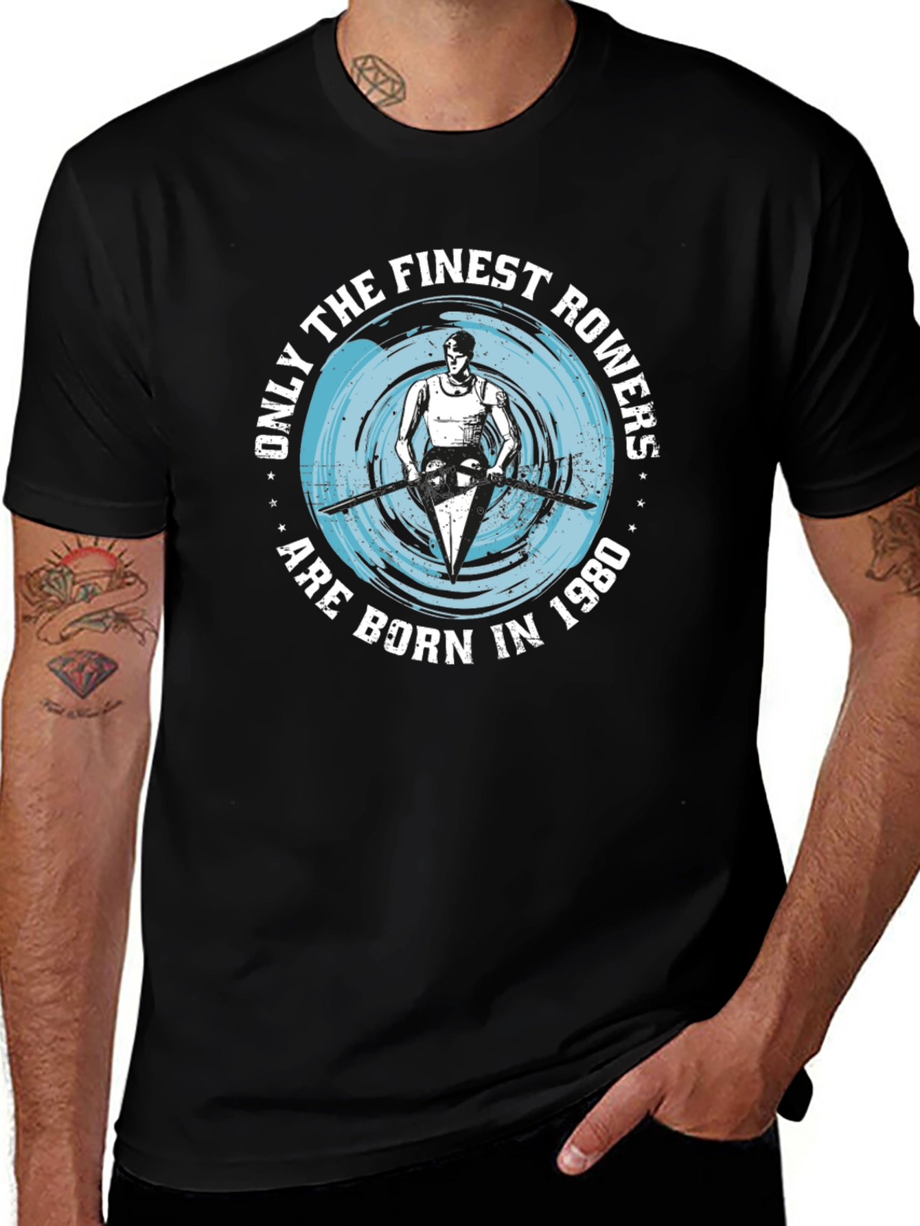 Finest Rowers Born in 1980 Graphic T-Shirt