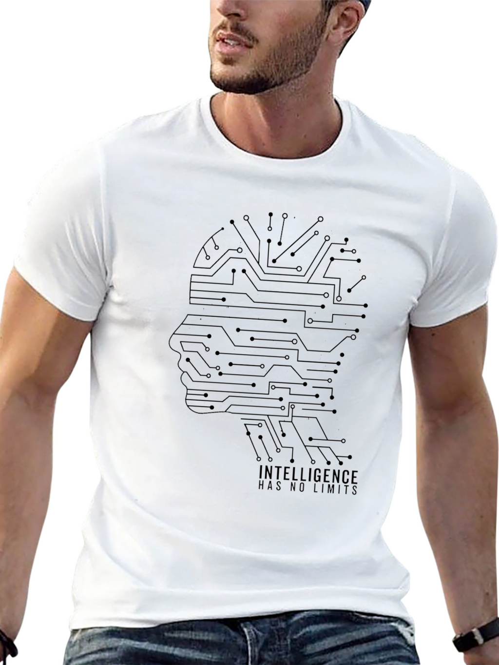 Intelligence Has No Limits Graphic Tee - Black