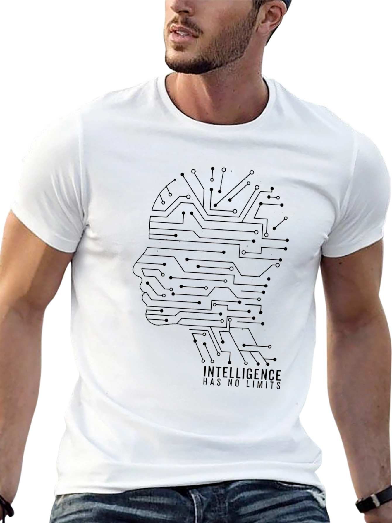 Intelligence Has No Limits Graphic Tee - Black
