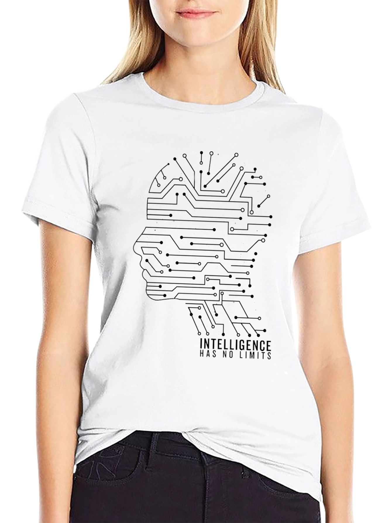 Intelligence Has No Limits Graphic Tee - Black